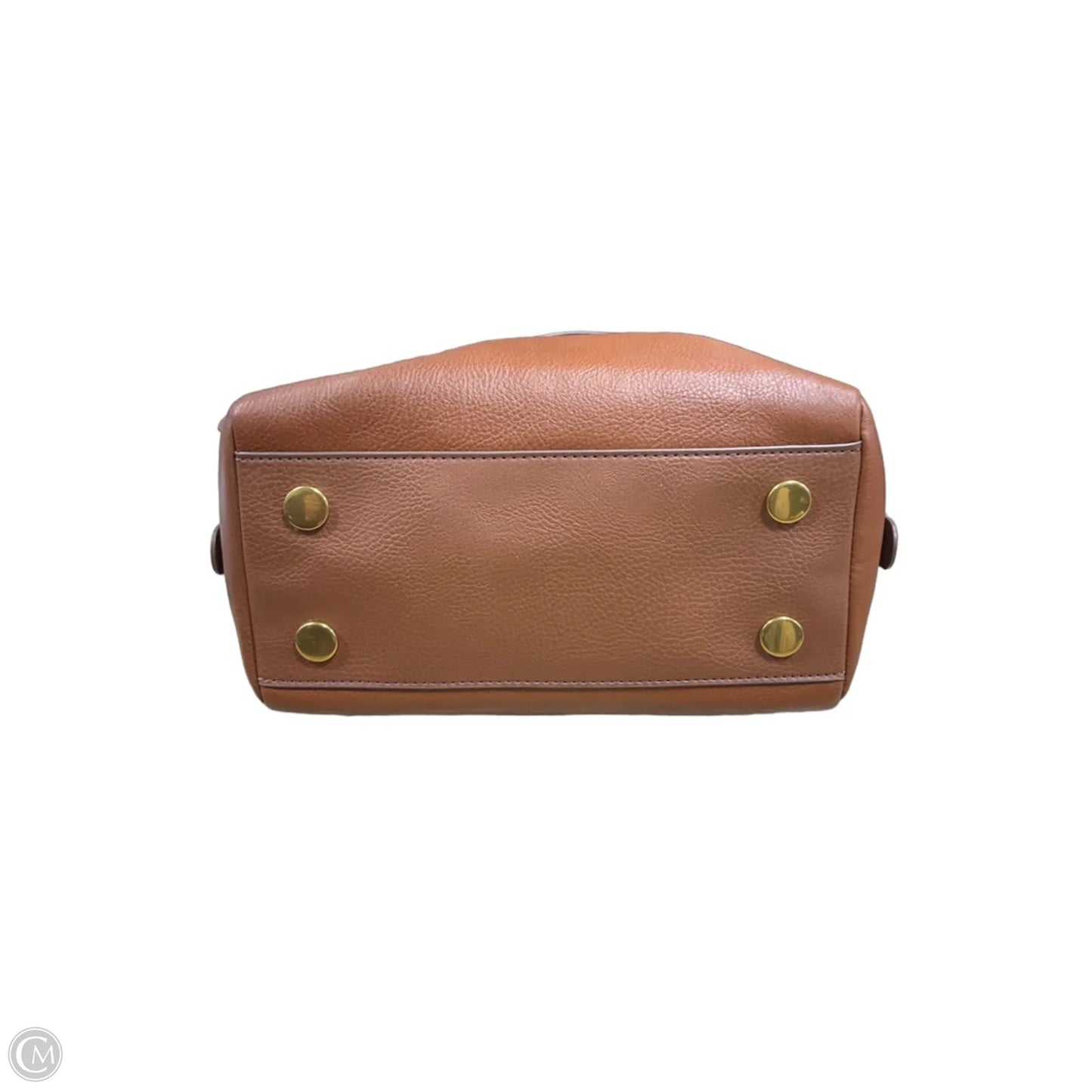 Handbag Leather By Fossil, Size: Medium