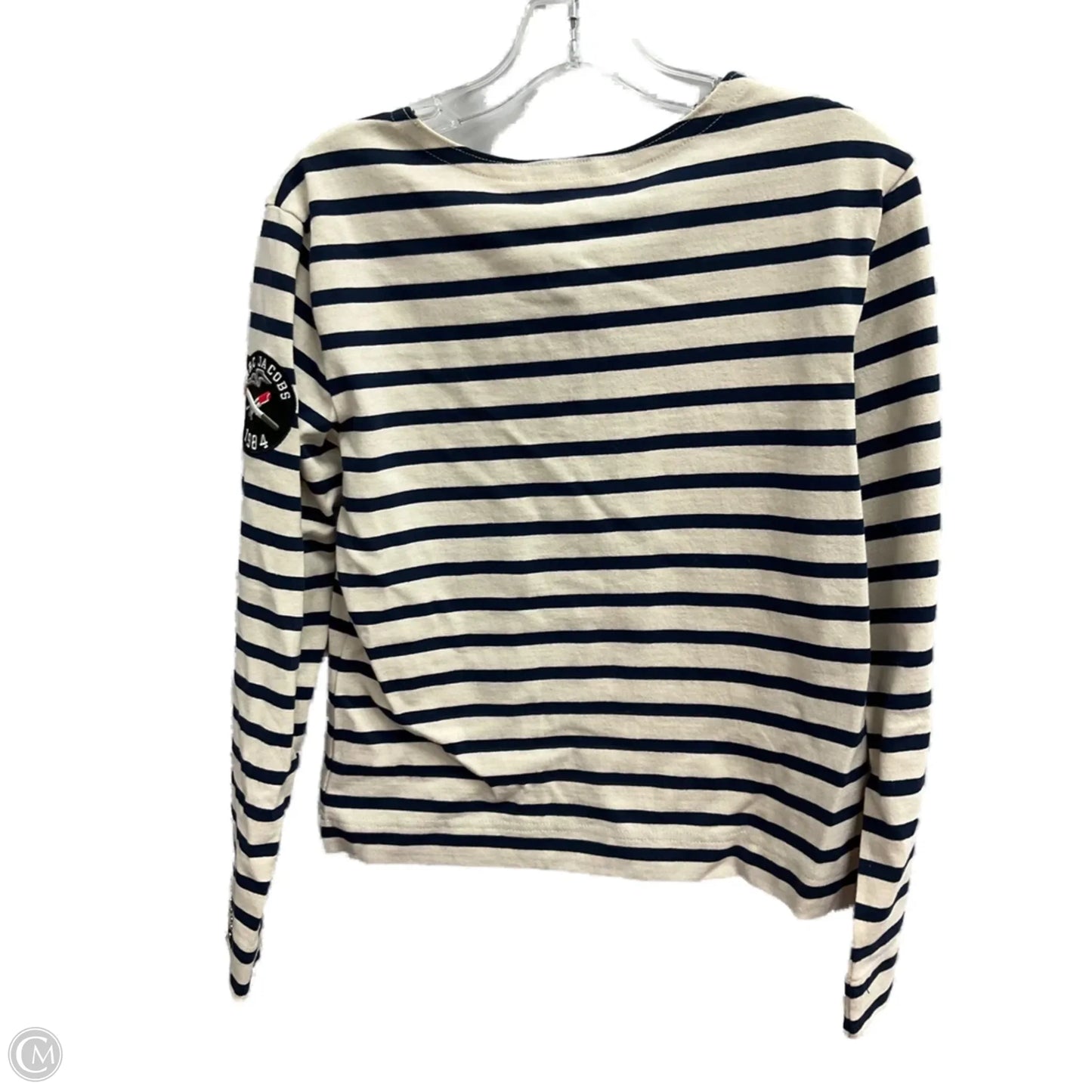 Top Long Sleeve Designer By Marc Jacobs In Striped, Size: Xs