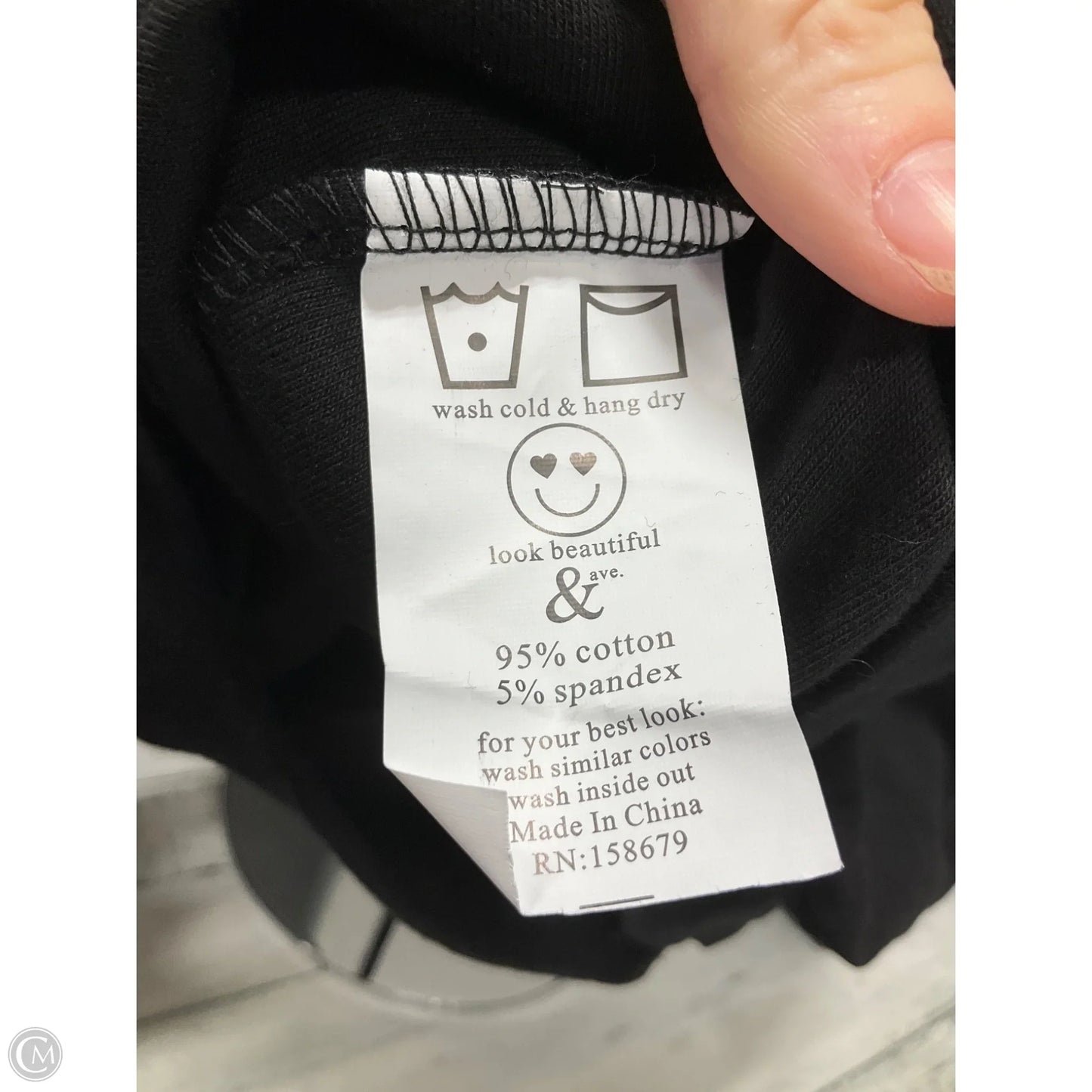 Sweatshirt Hoodie By Cmb In Black & Cream, Size: L