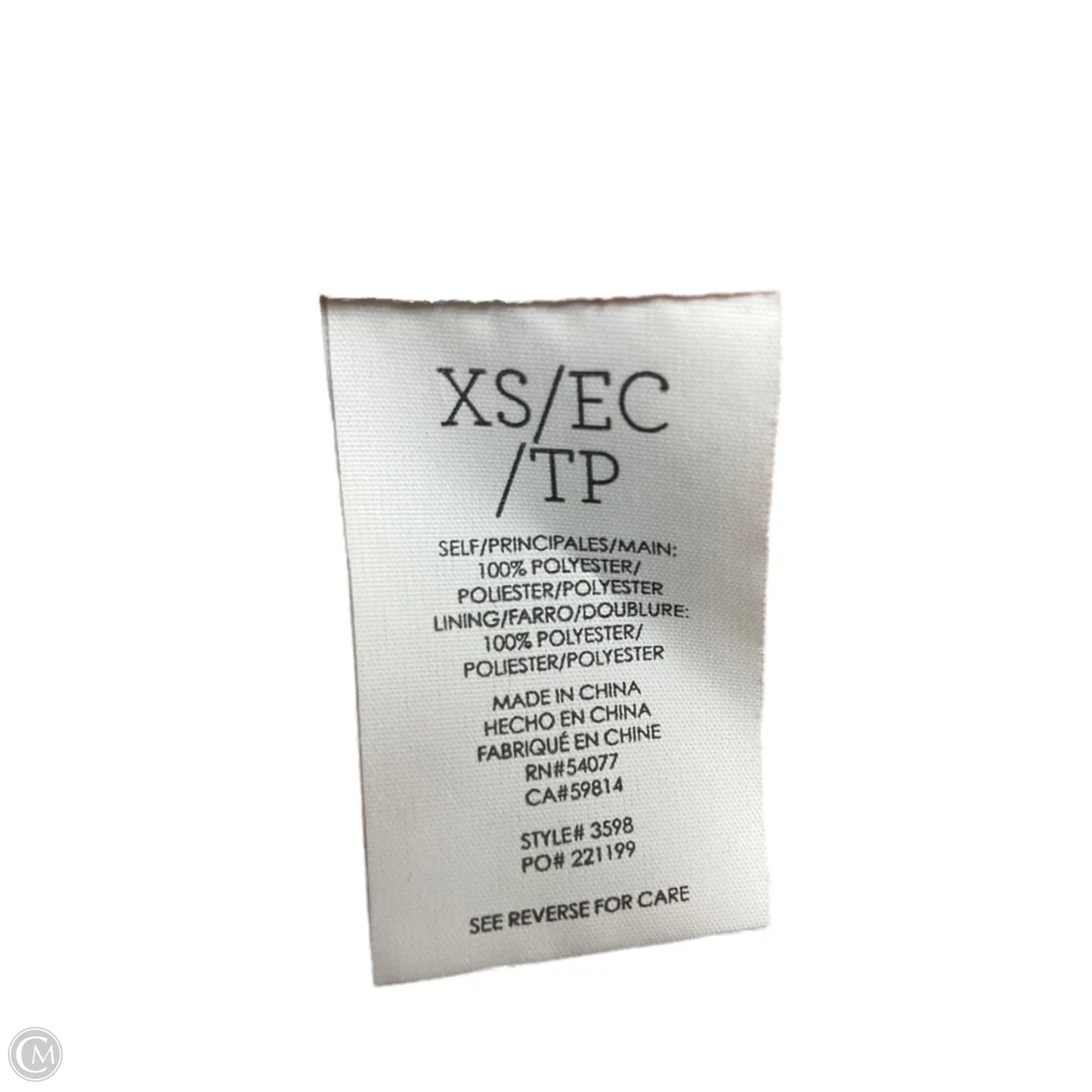 Blouse Short Sleeve By Cabi In Yellow, Size: Xs