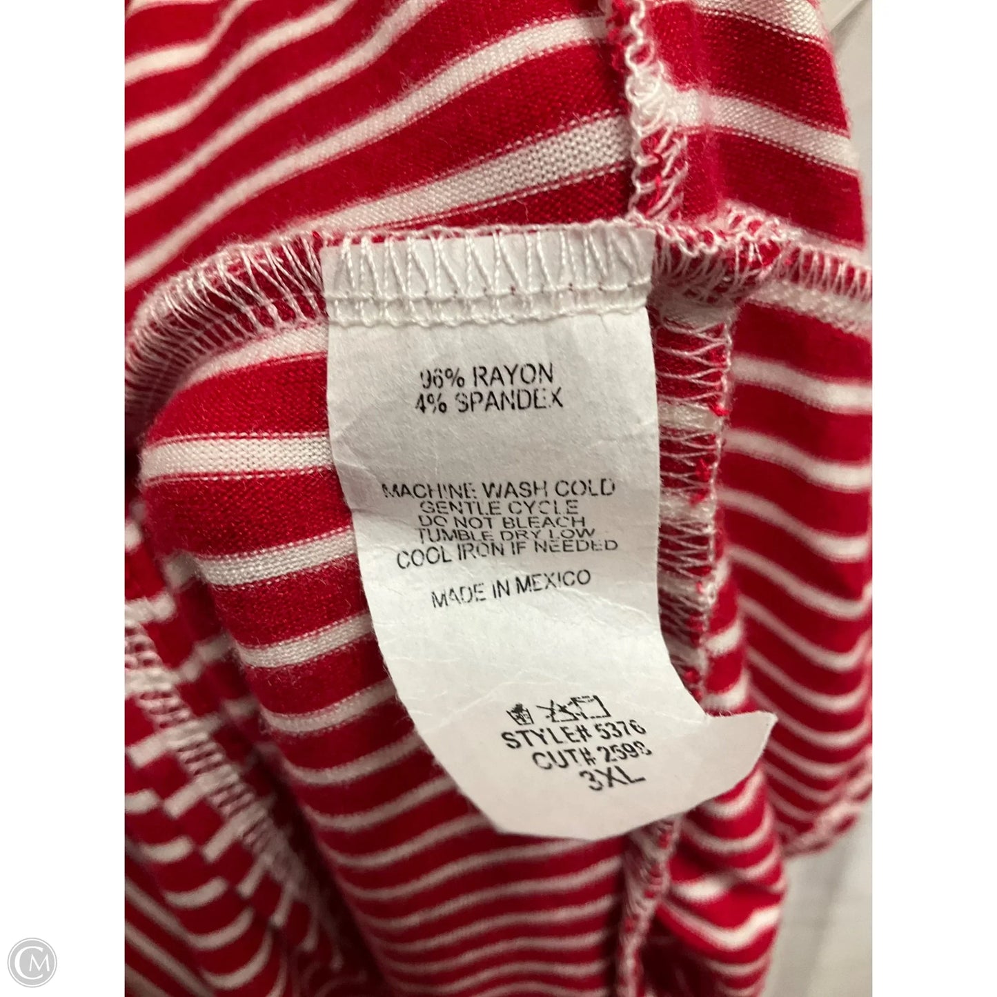 Top Sleeveless By Chicsoul In Striped Pattern, Size: 3x