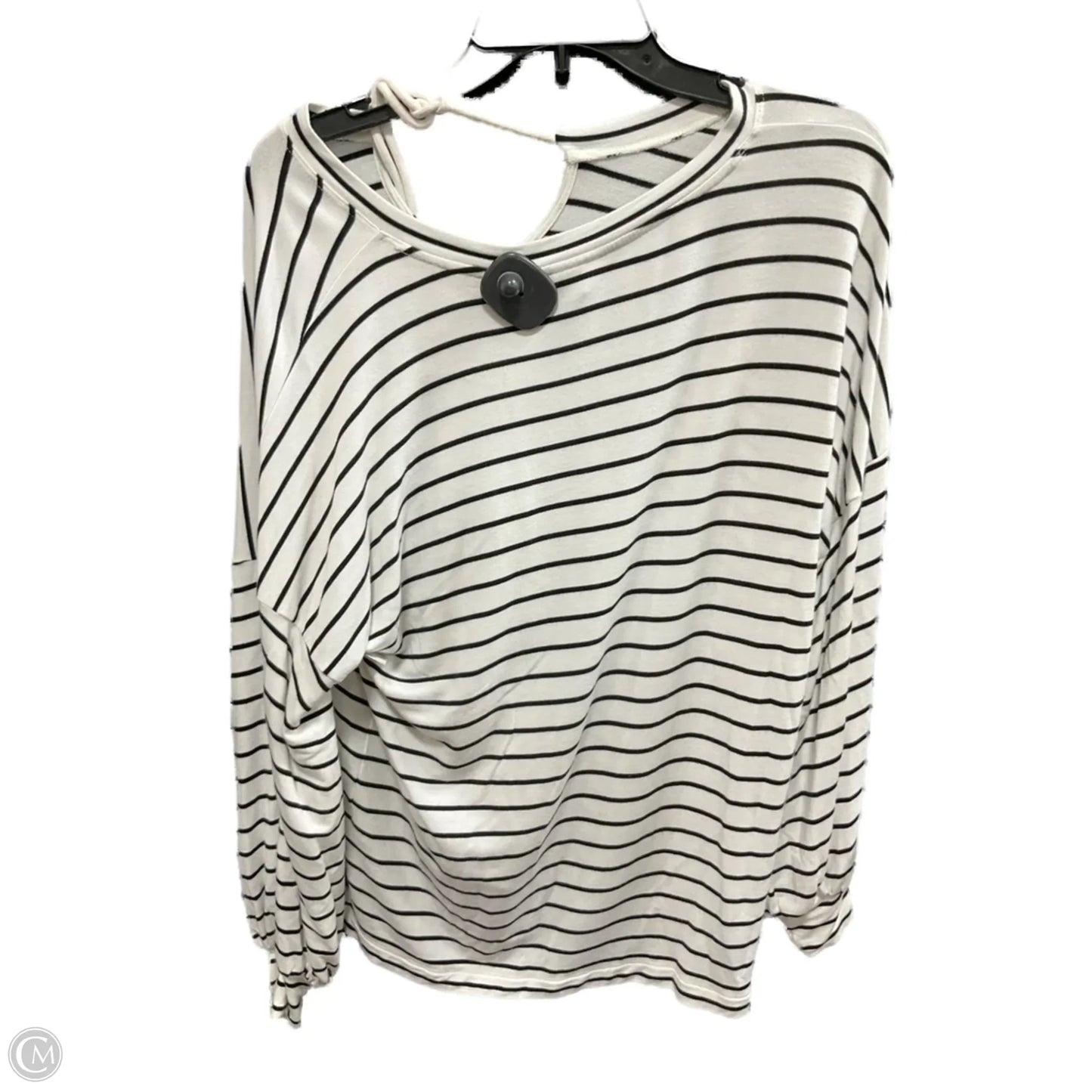 Top Long Sleeve By Cabi In Striped Pattern, Size: S