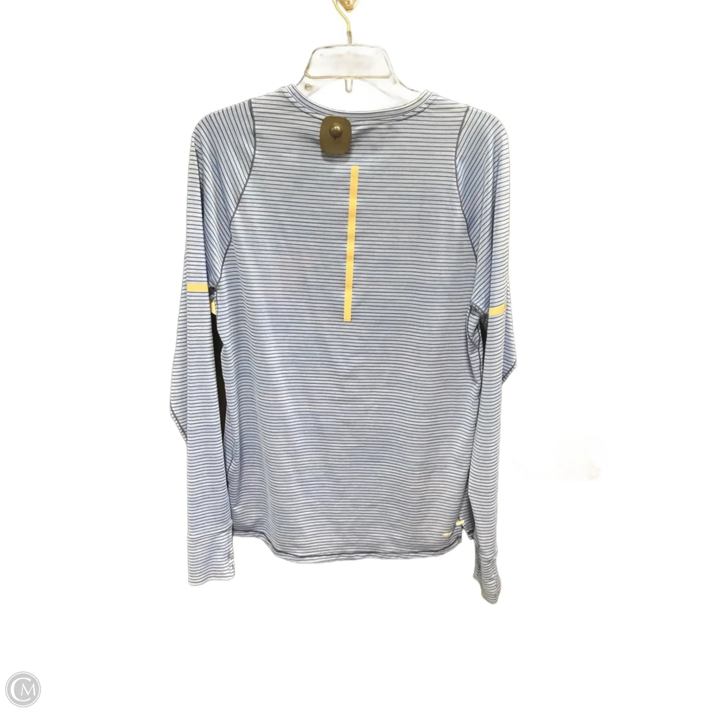 Athletic Top Long Sleeve Crewneck By New Balance In Blue, Size: M