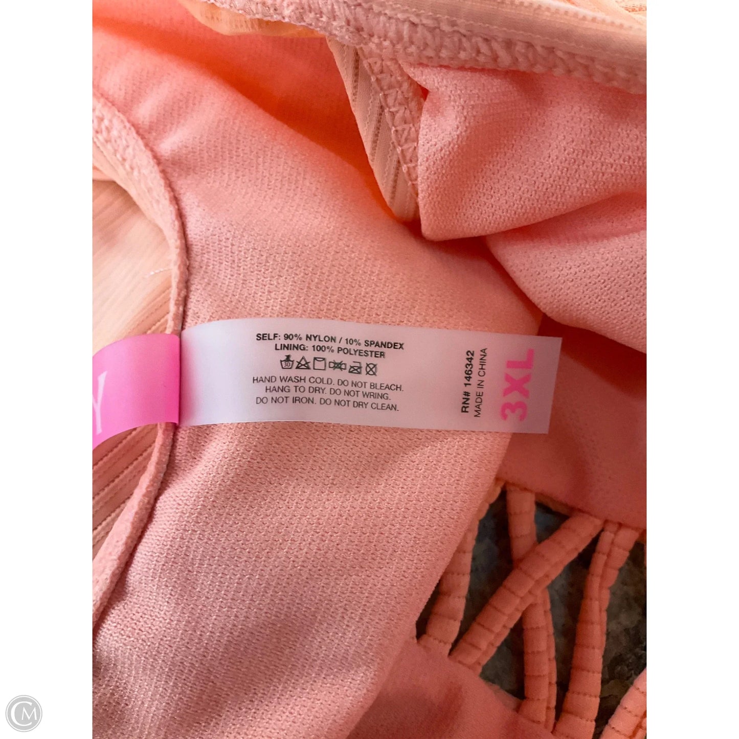 Swimsuit Top By Ymi In Peach, Size: 3x