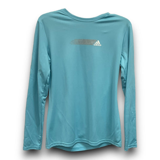 Athletic Top Long Sleeve Collar By Adidas  Size: M