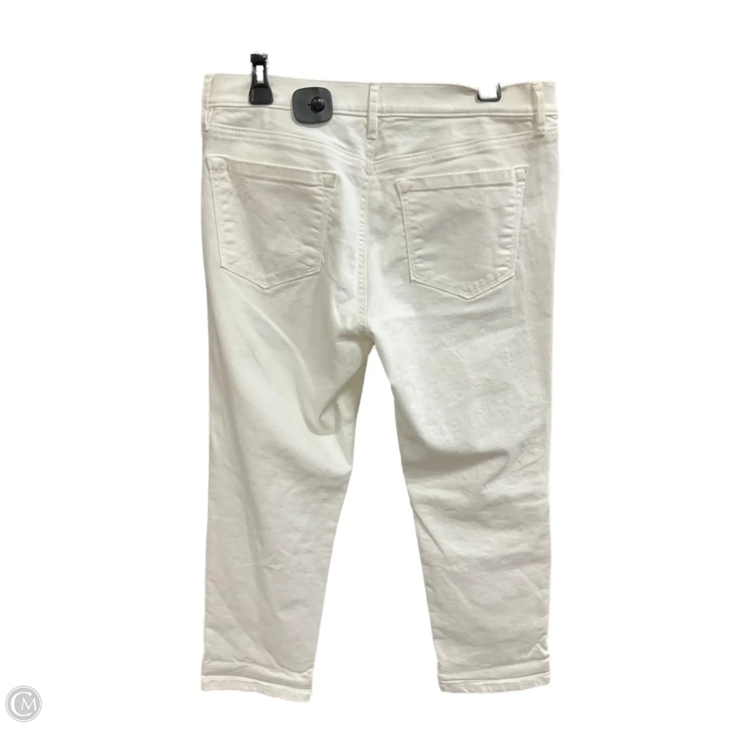 Jeans Straight By Loft In White Denim, Size: 12