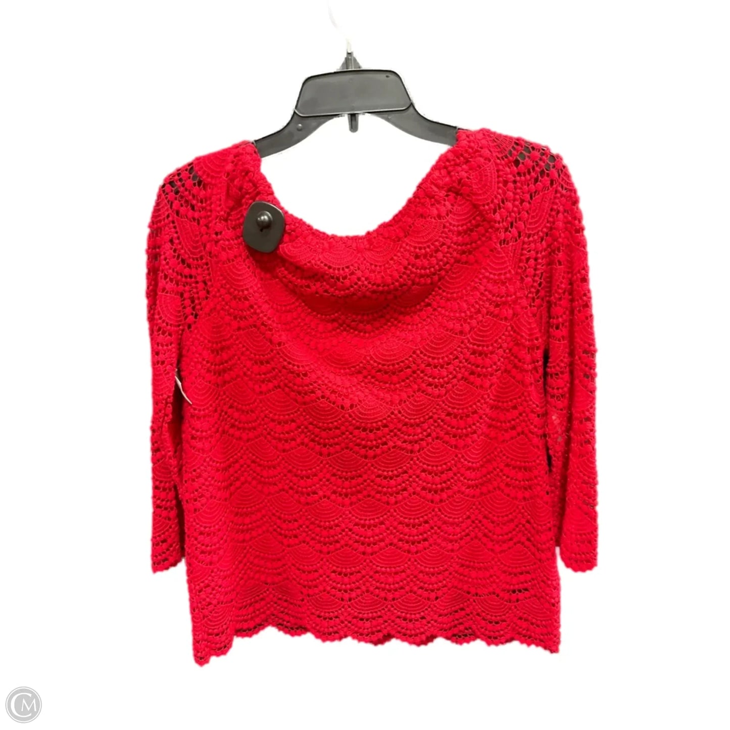 Top Long Sleeve By Talbots In Red, Size: S