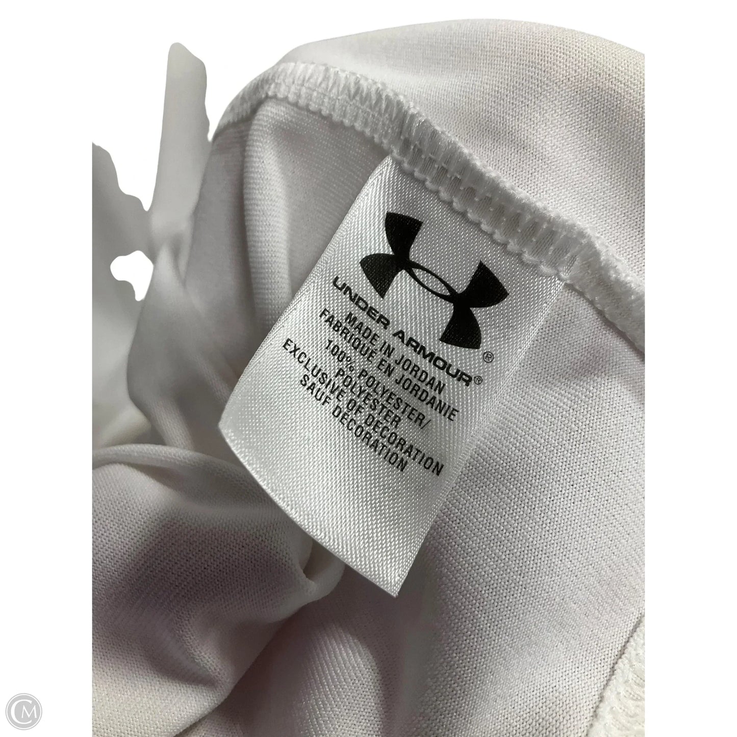 Athletic Top Short Sleeve By Under Armour In White, Size: Xl