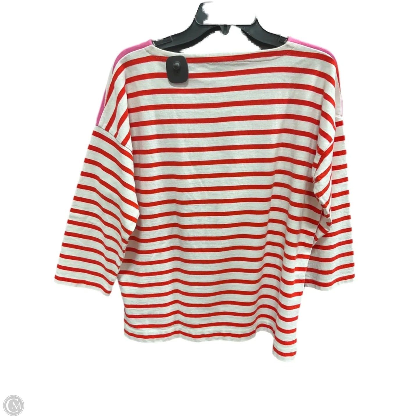 Top 3/4 Sleeve By J. Crew In Striped Pattern, Size: M