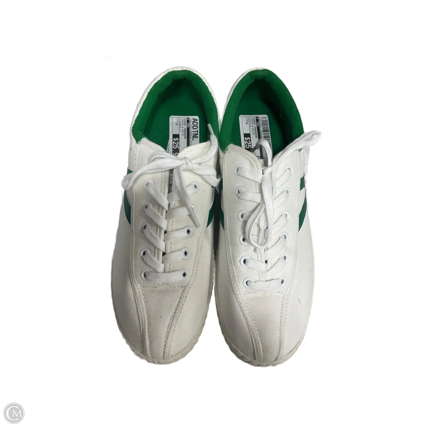 Shoes Sneakers By Cmc In Green & White, Size: 9