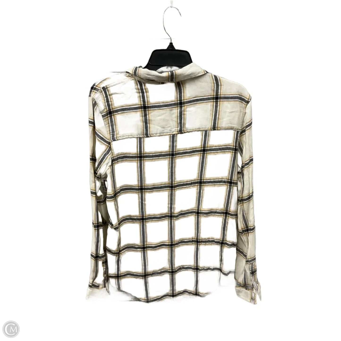 Blouse Long Sleeve By C And C In White, Size: L