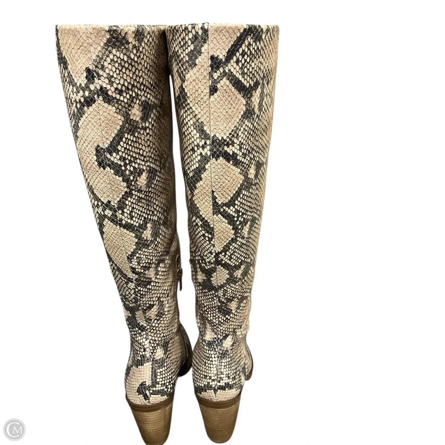 Boots Mid-calf Heels By Vince Camuto In Snakeskin Print, Size: 9