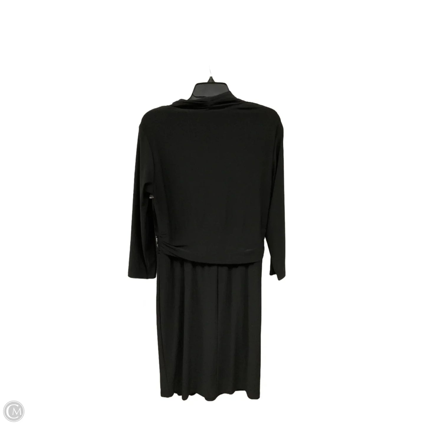 Dress Casual Midi By Chaps In Black, Size: Xl