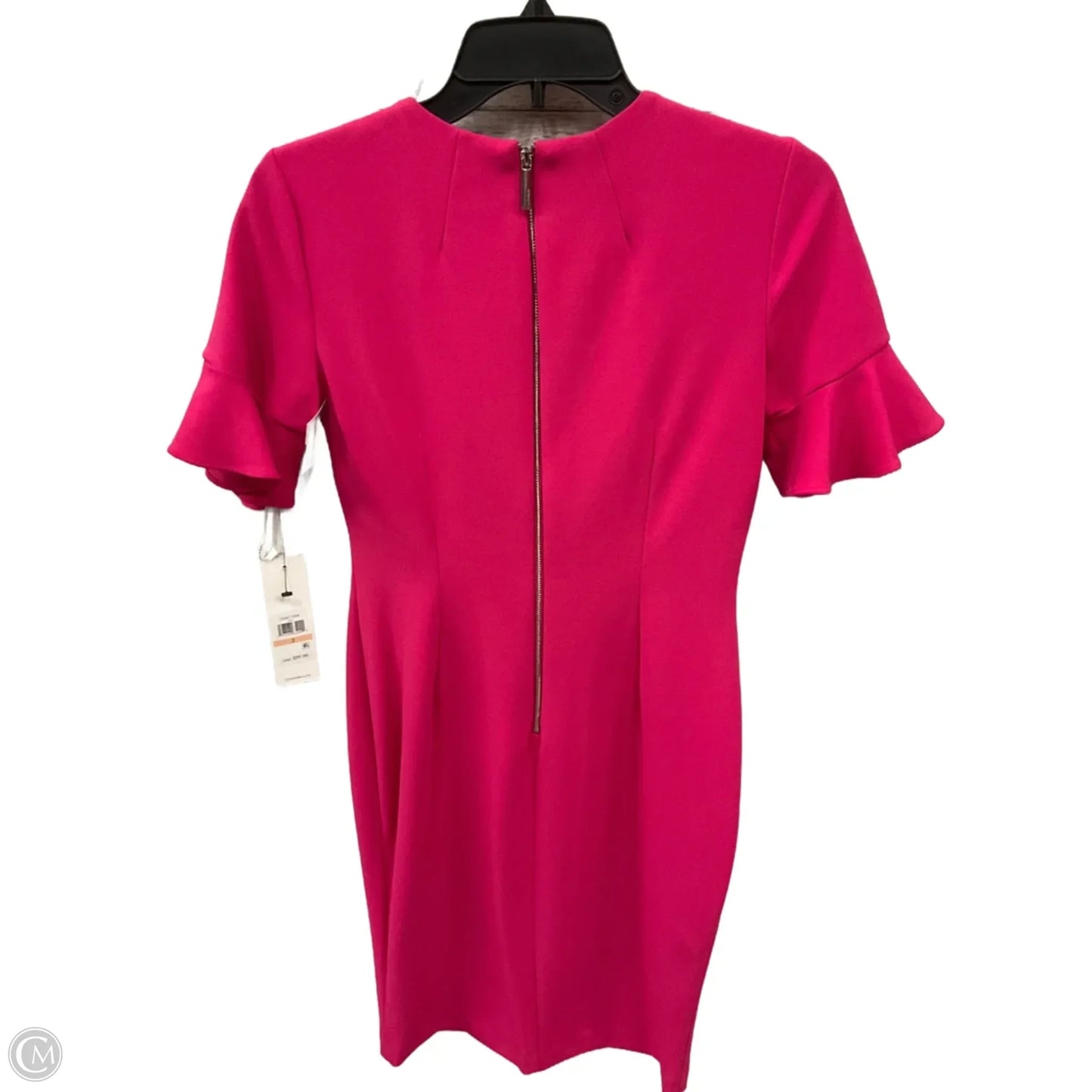 Dress Casual Midi By Calvin Klein In Pink, Size: 2