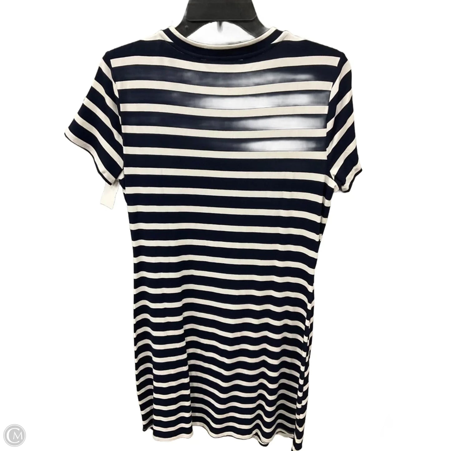 Dress Casual Midi By Loft In Striped Pattern, Size: M