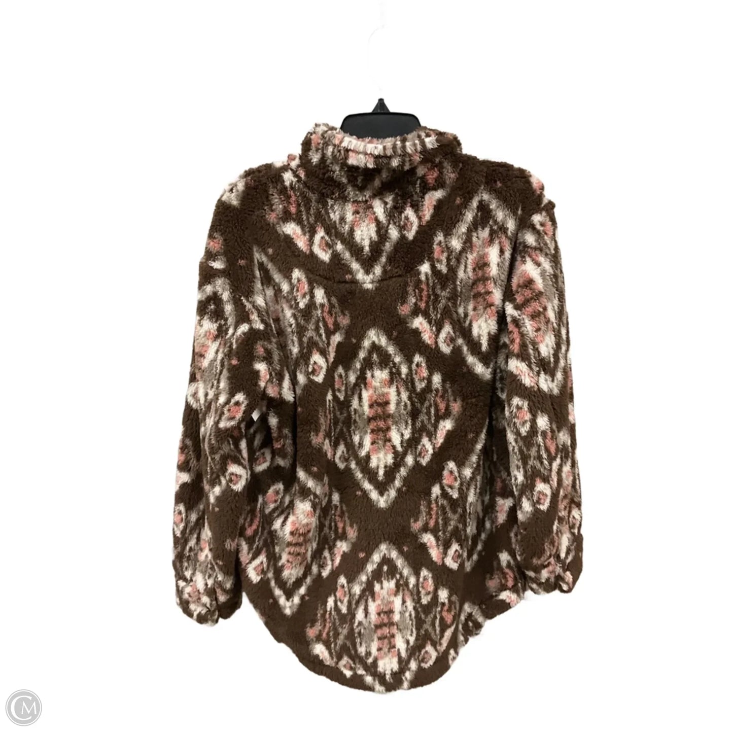 Jacket Fleece By Natural Reflections In Brown, Size: M