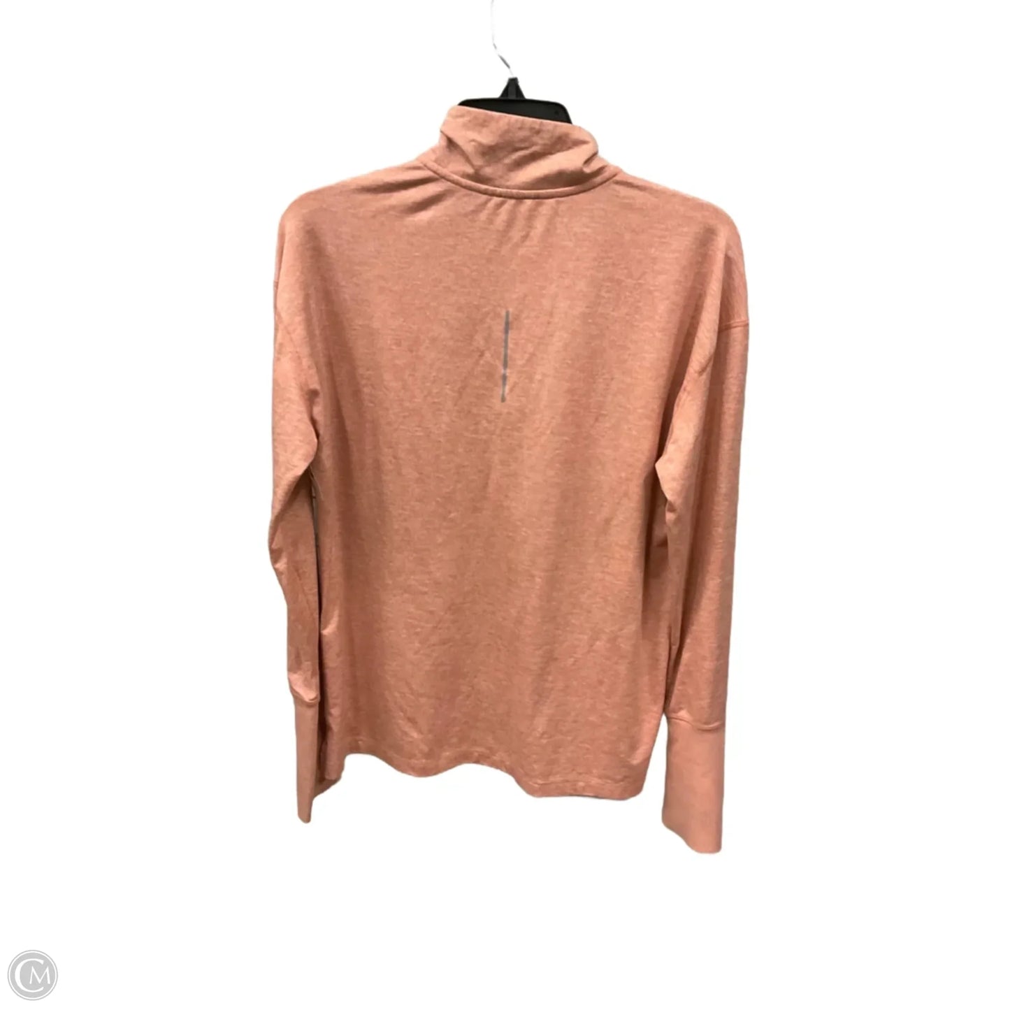 Athletic Top Long Sleeve Collar By Nike Apparel In Pink, Size: M