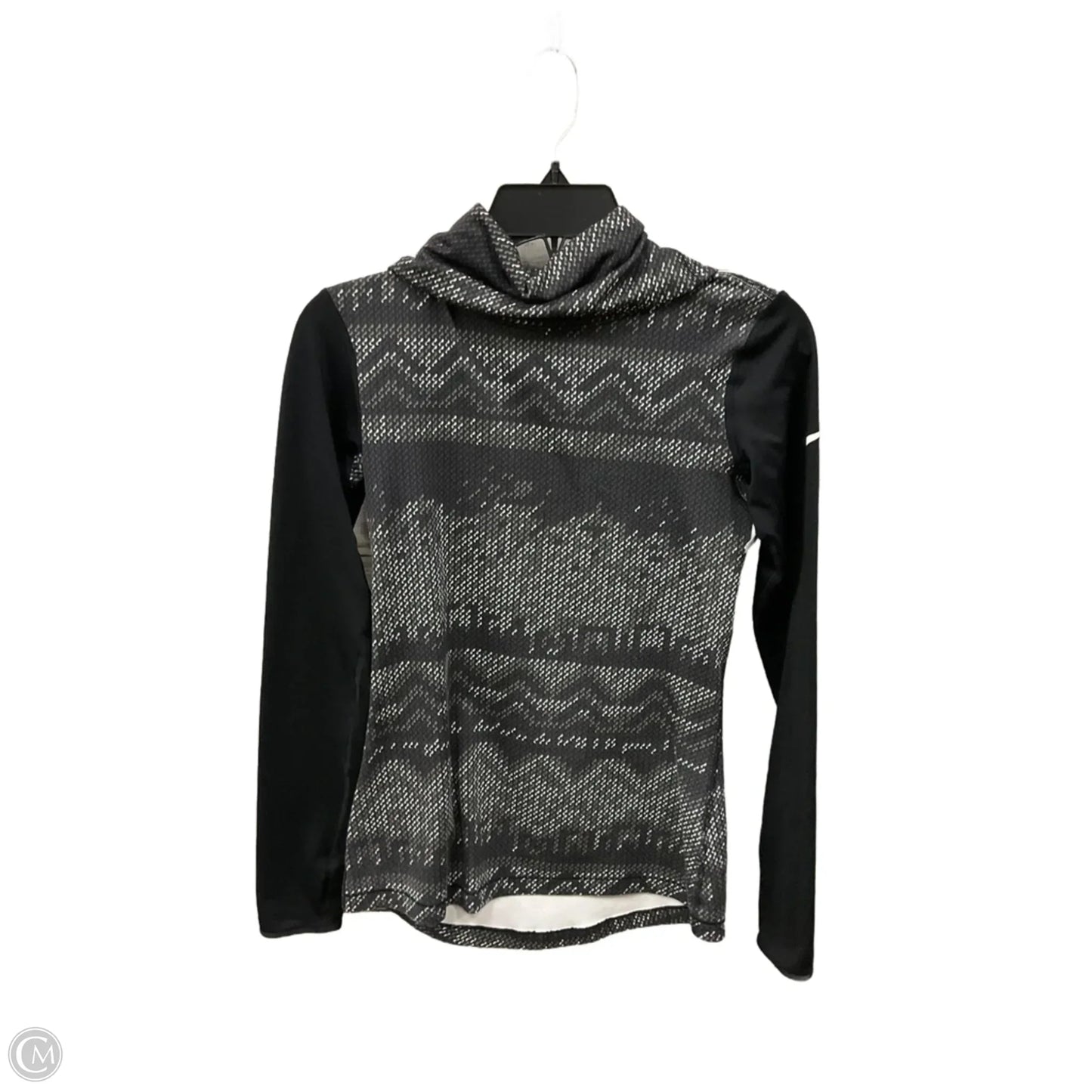 Athletic Top Long Sleeve Collar By Nike Apparel In Grey, Size: S