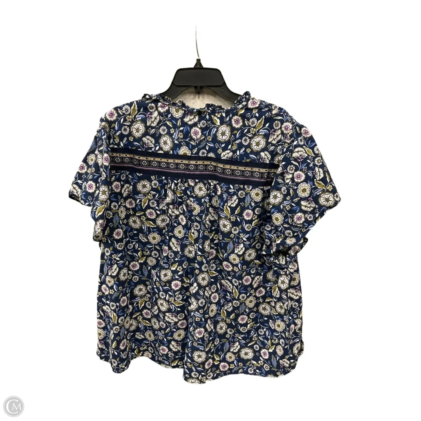 Top Short Sleeve By Lane Bryant In Blue, Size: 3x