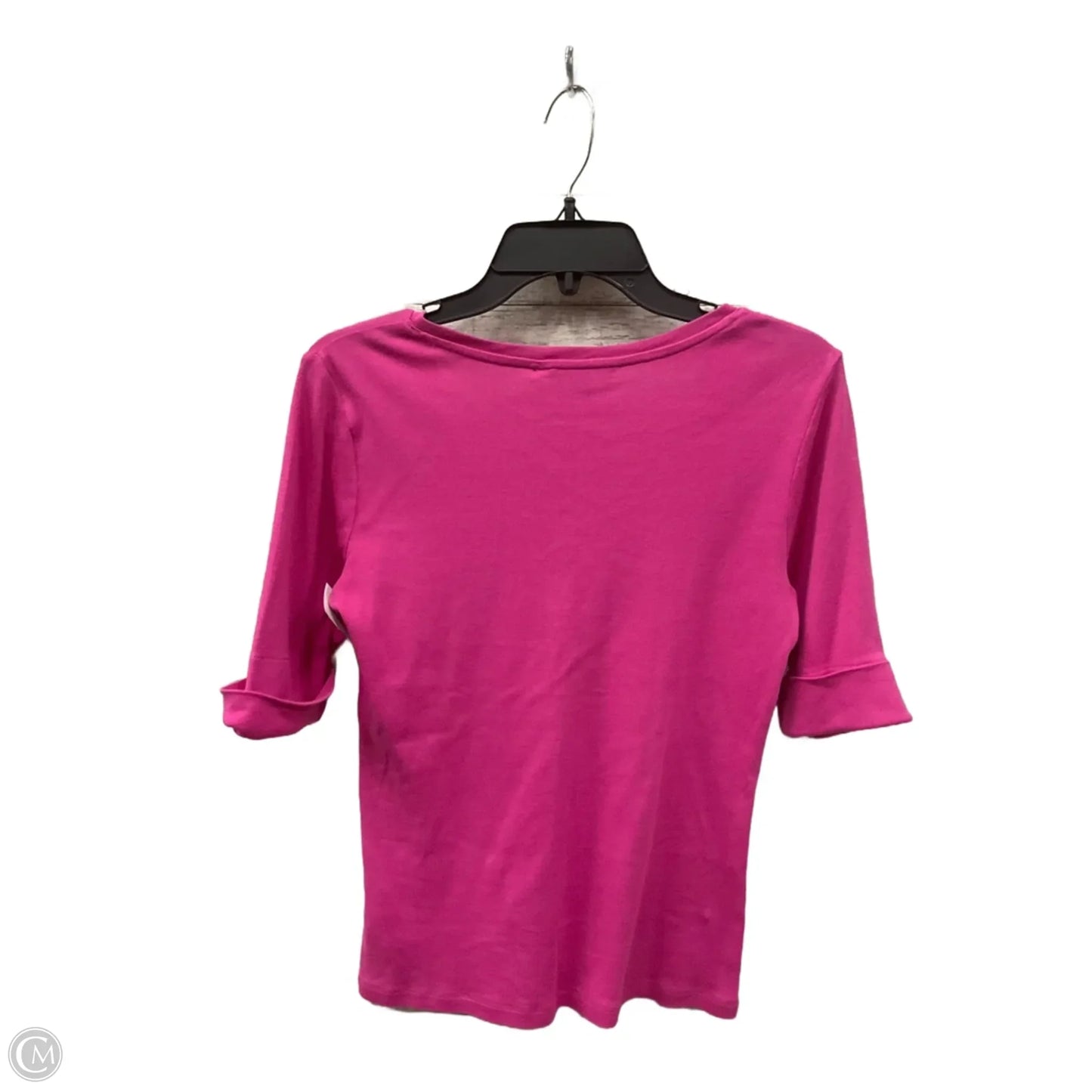 Top 3/4 Sleeve By Lauren By Ralph Lauren In Pink, Size: M