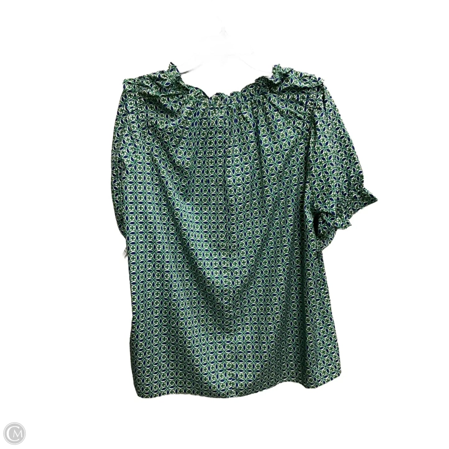 Top Short Sleeve By Melloday In Green, Size: 2x