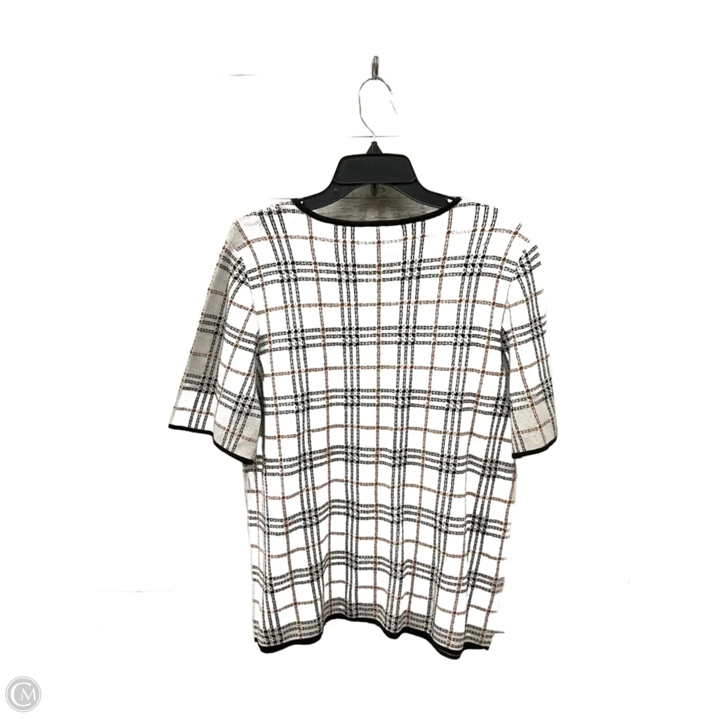 Top Short Sleeve By Ann Taylor In White, Size: Xl