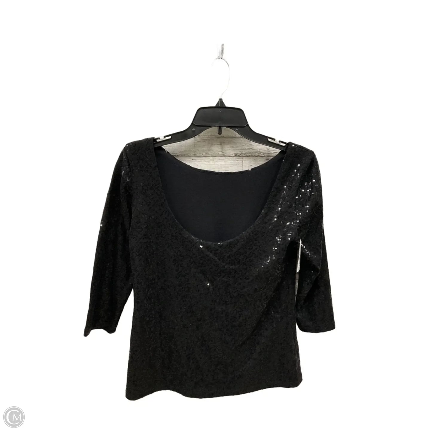Top Long Sleeve By Gibson In Black, Size: S