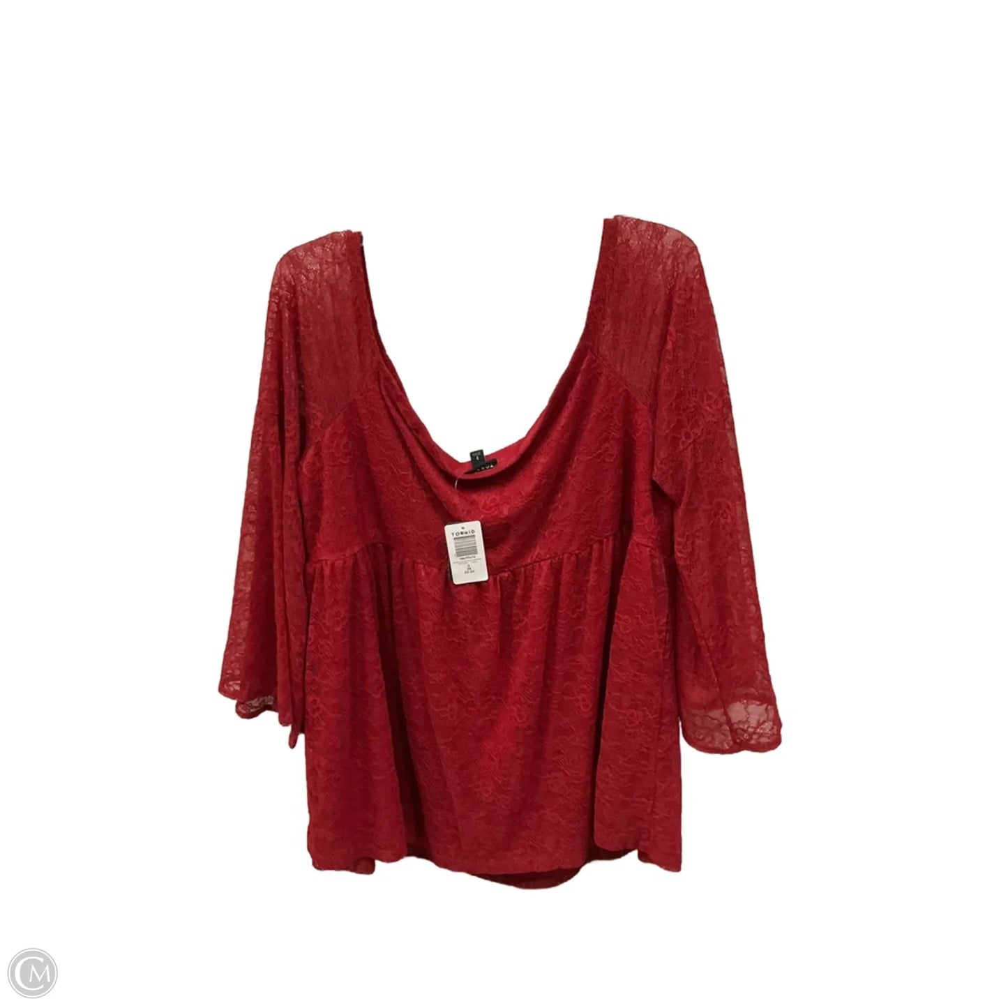 Top 3/4 Sleeve By Torrid In Red, Size: 3x