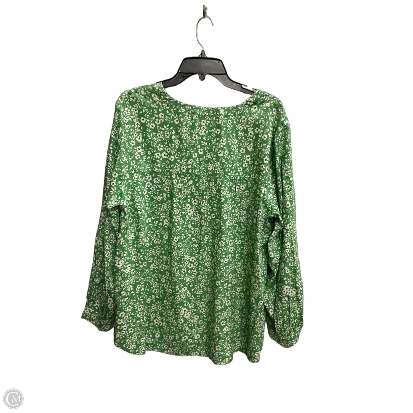 Top Long Sleeve By J. Jill In Green, Size: Xl