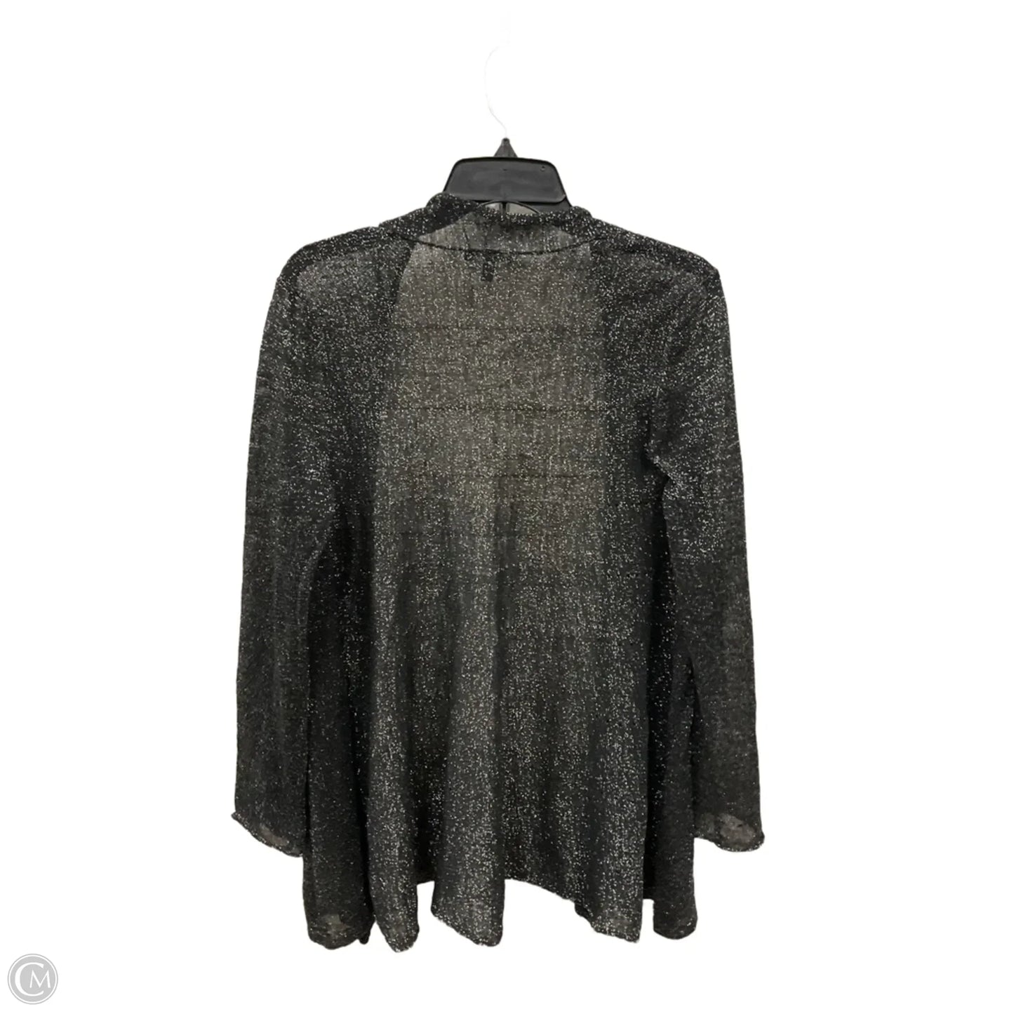 Cardigan By Eileen Fisher In Black & Silver, Size: M