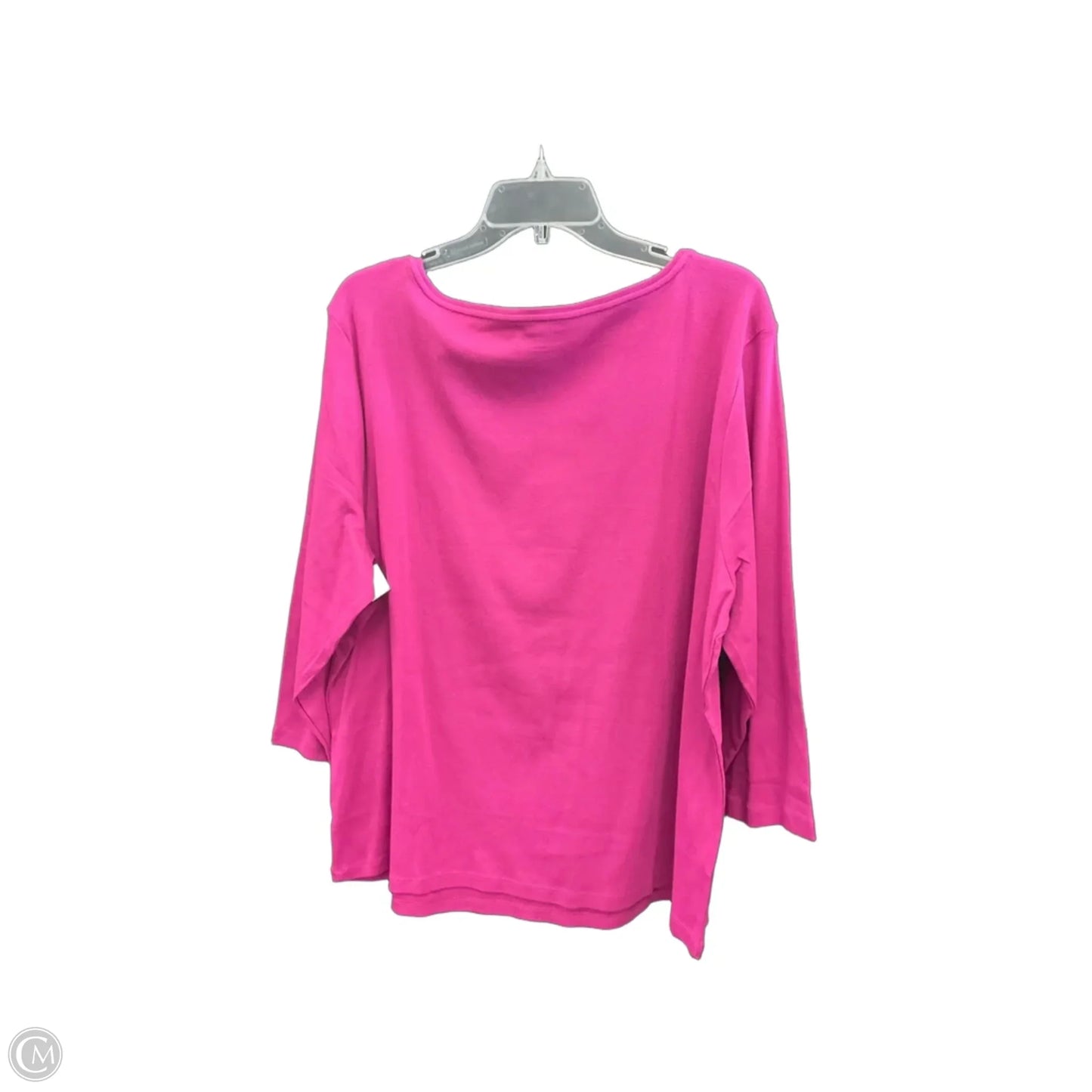 Top Long Sleeve Basic By Talbots In Purple, Size: 3x