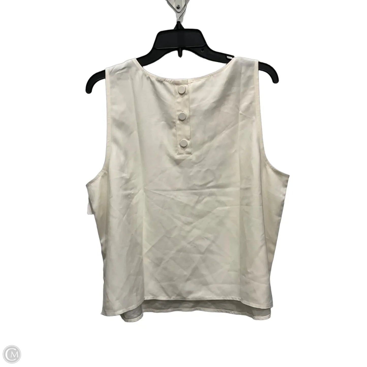 Top Short Sleeve By Chicos In White, Size: Xl