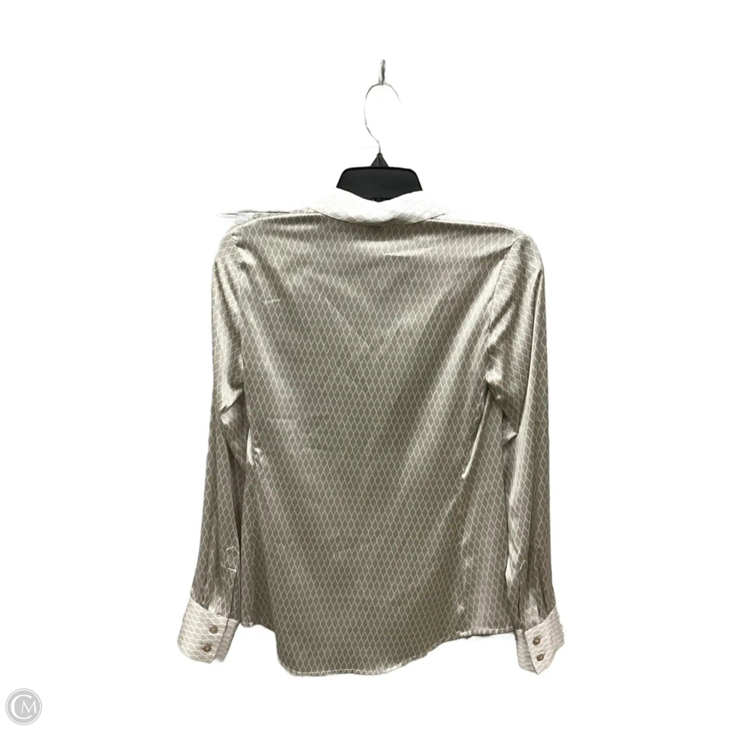 Blouse Long Sleeve By Ann Taylor In Grey, Size: Xs