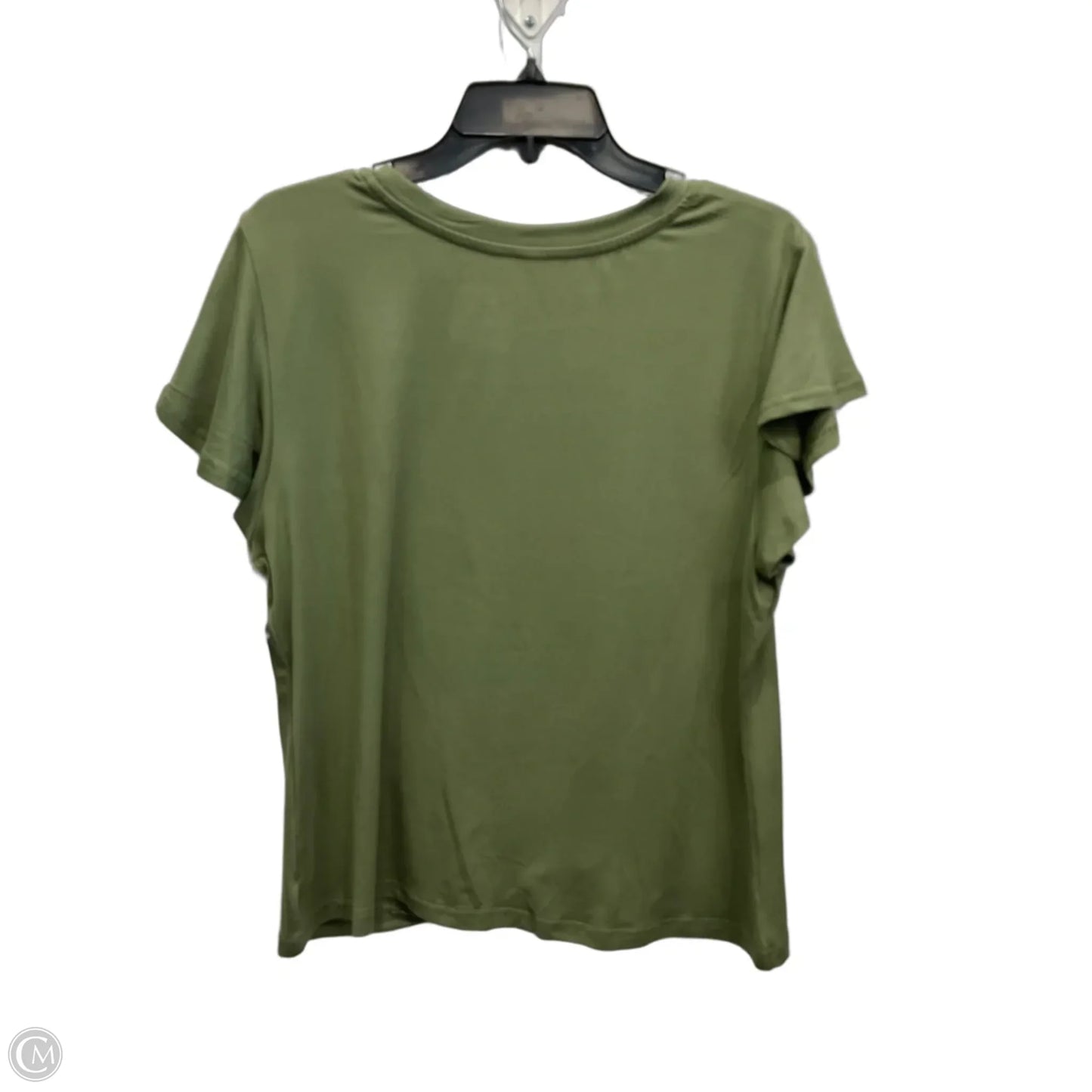 Top Short Sleeve Basic By Just Be In Green, Size: 1x