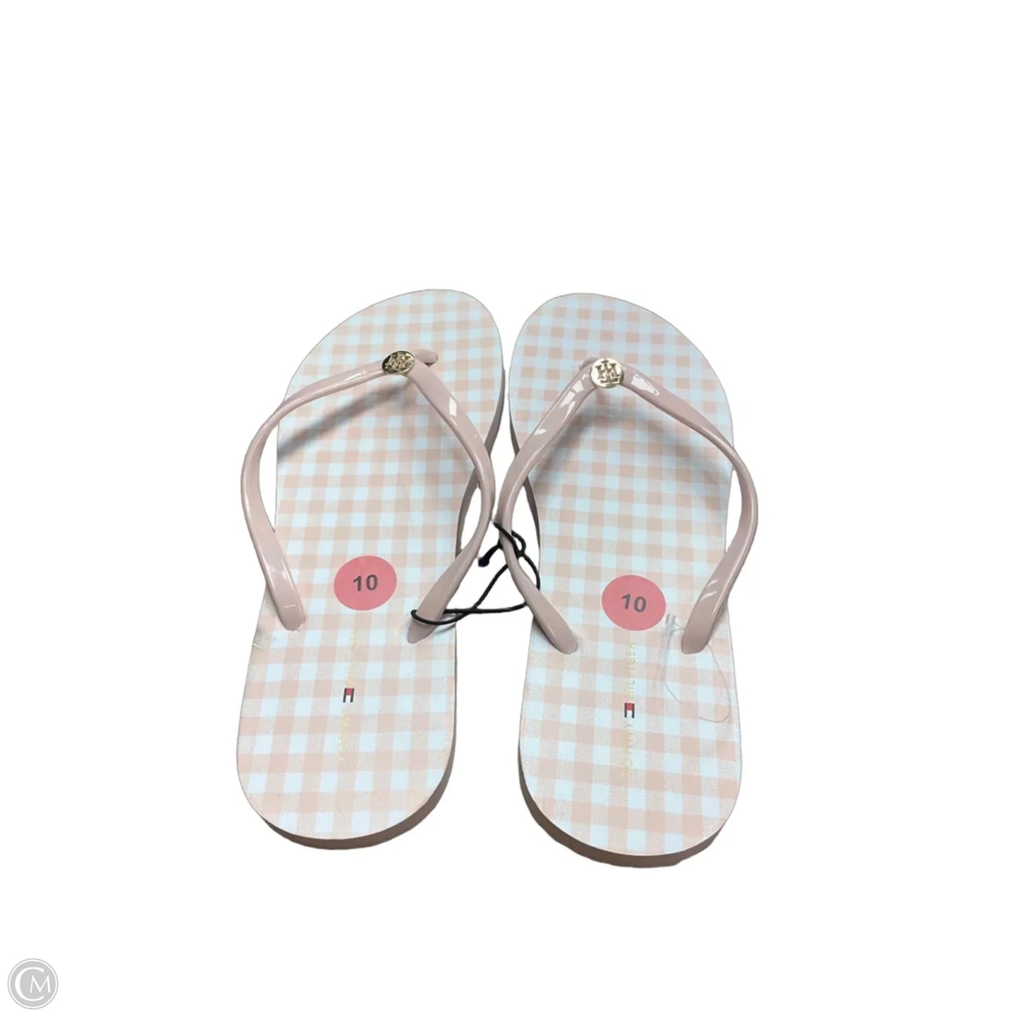 Sandals Flip Flops By Tommy Hilfiger In Pink, Size: 10