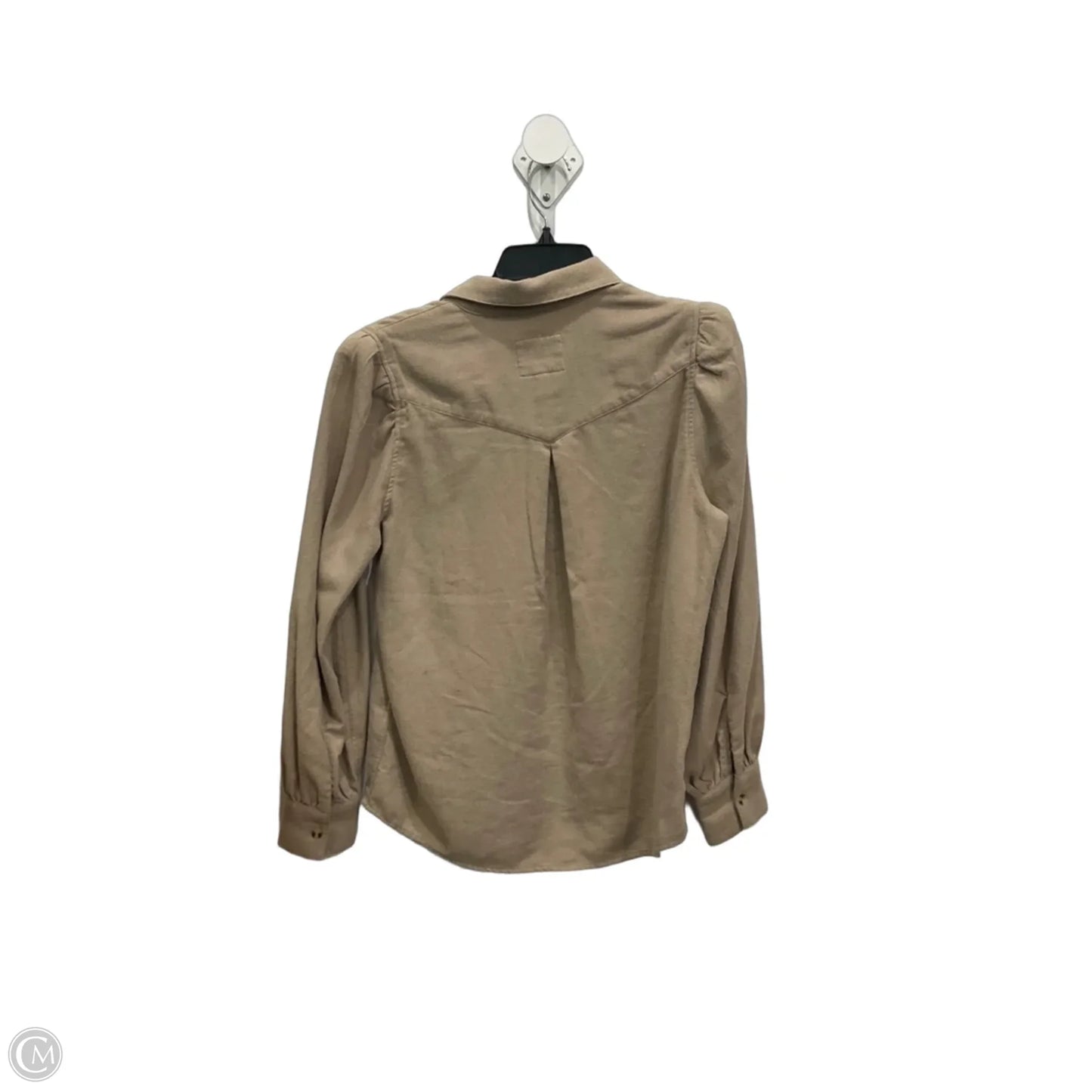 Blouse Long Sleeve By Rails In Tan, Size: S