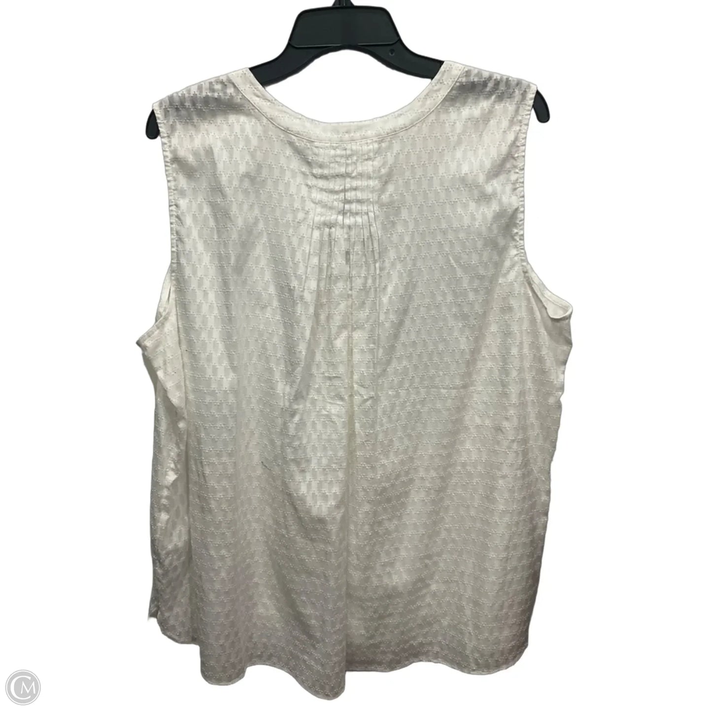 Top Sleeveless By Not Your Daughters Jeans In White, Size: L