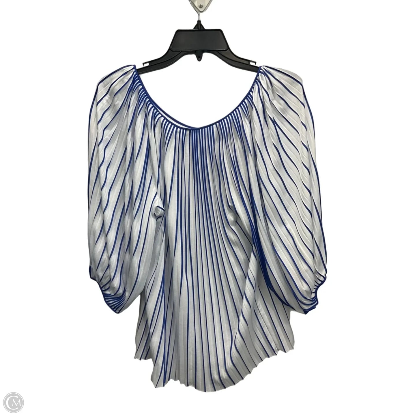 Top 3/4 Sleeve Designer By Diane Von Furstenberg In White, Size: S