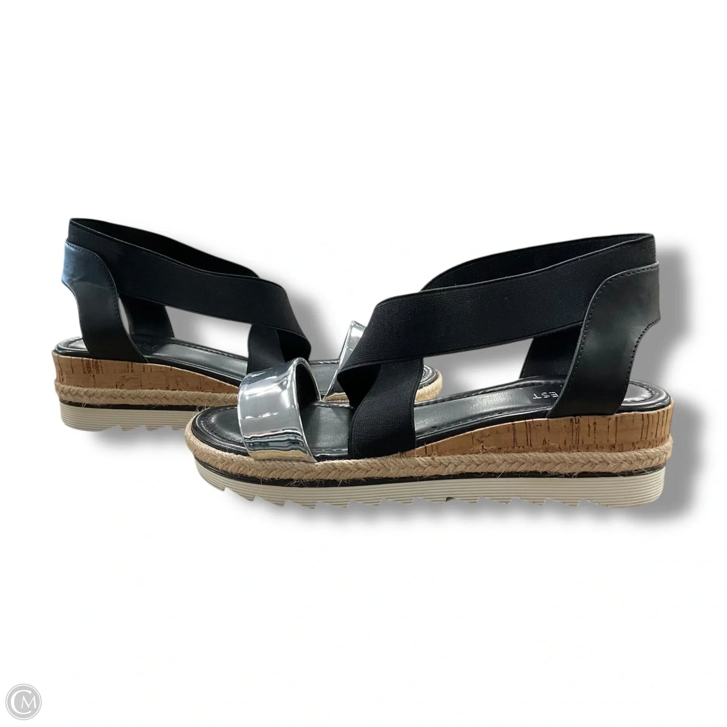 Sandals Flats By Nine West In Black, Size: 7.5