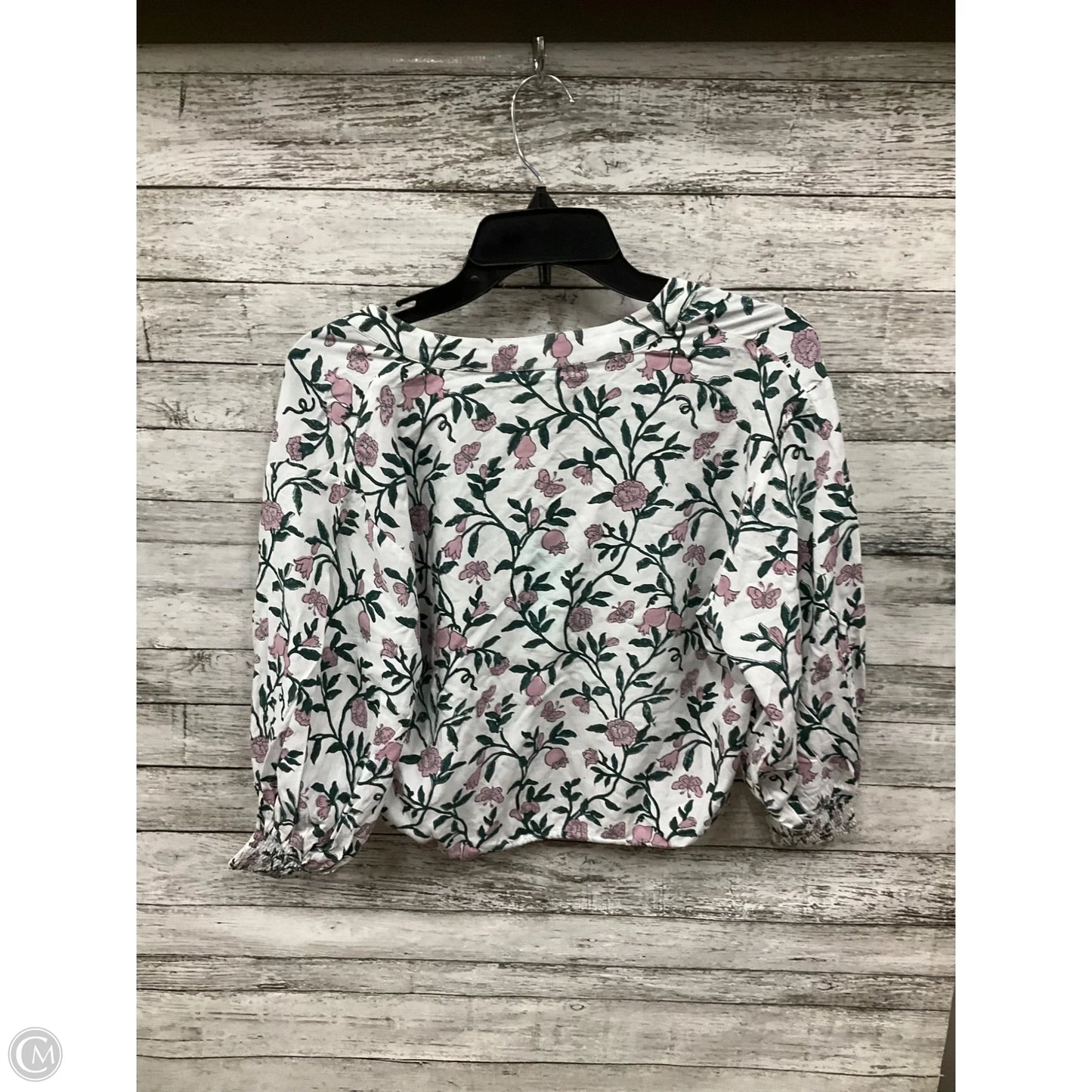 Top 3/4 Sleeve By Shore In Floral Print, Size: Xs