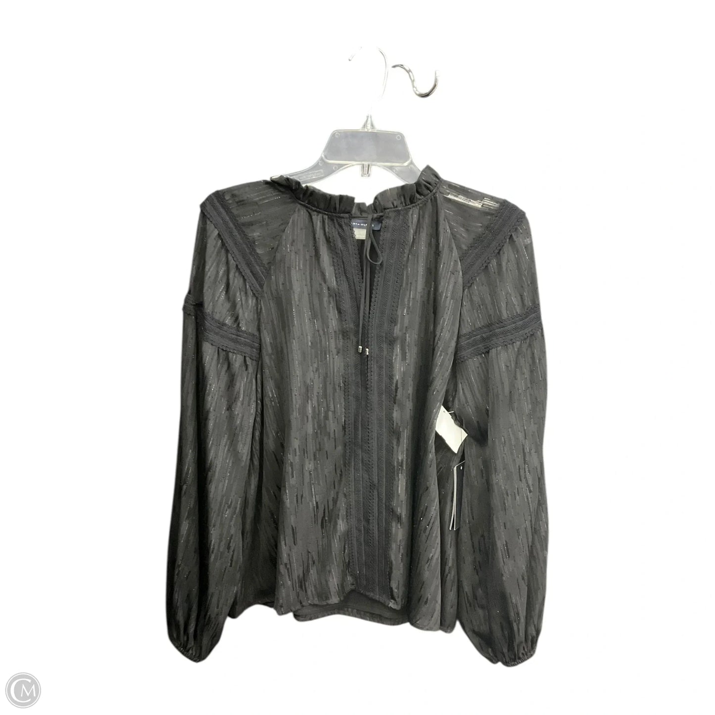 Top Long Sleeve By Tommy Hilfiger In Black, Size: Xs