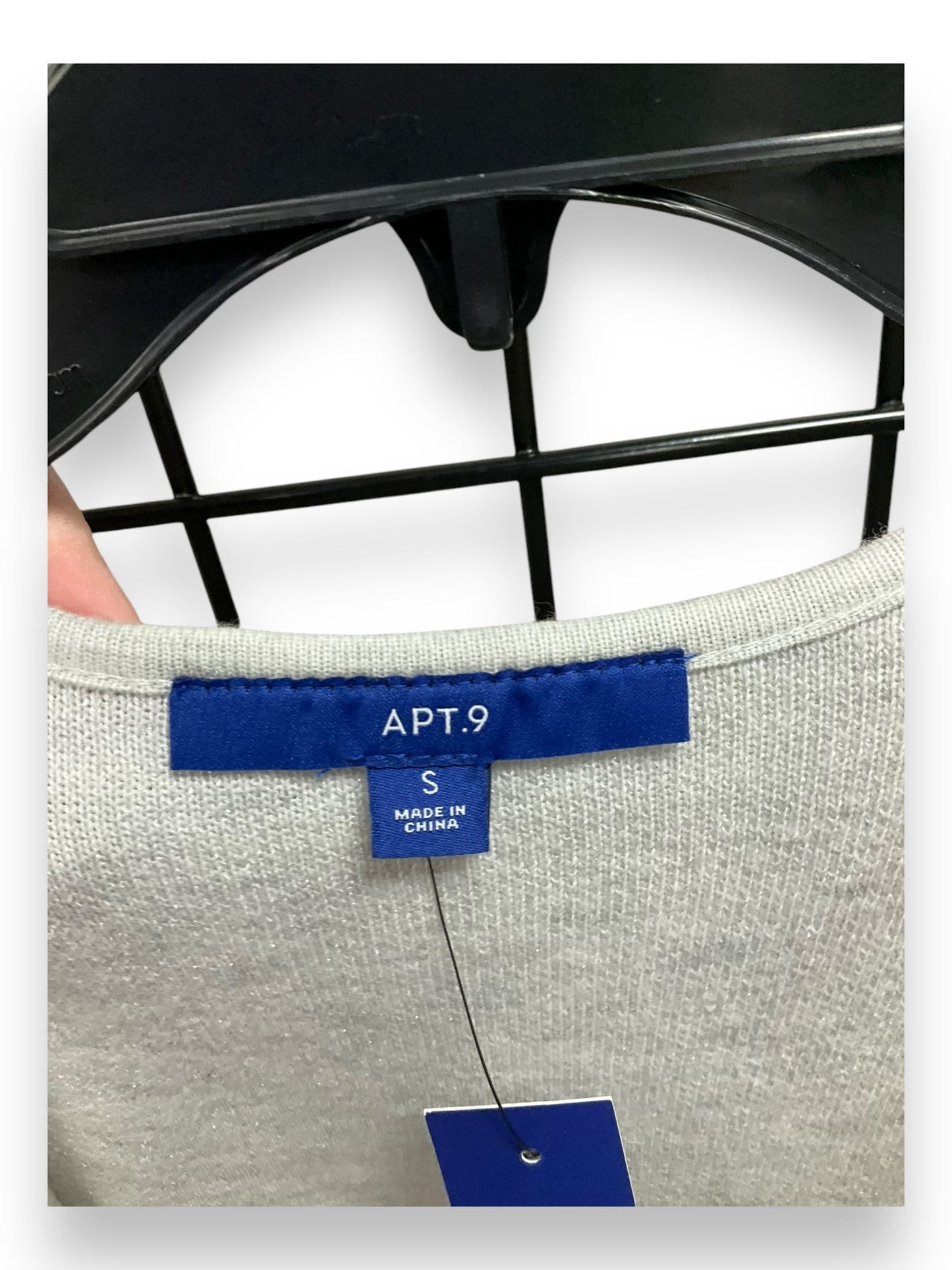 Cardigan By Apt 9 In Grey & Orange, Size: S