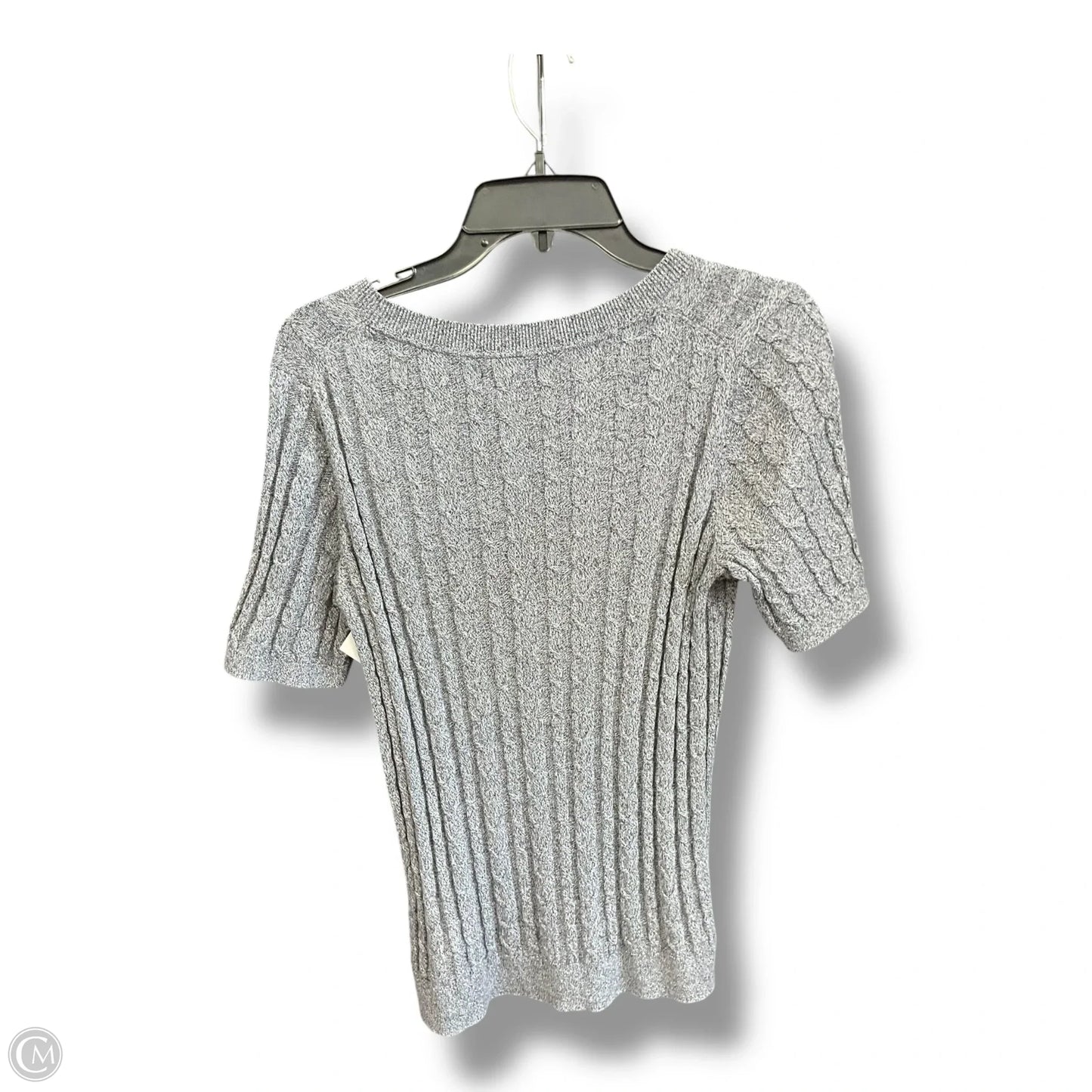 Top Short Sleeve By Tommy Hilfiger In Grey, Size: M