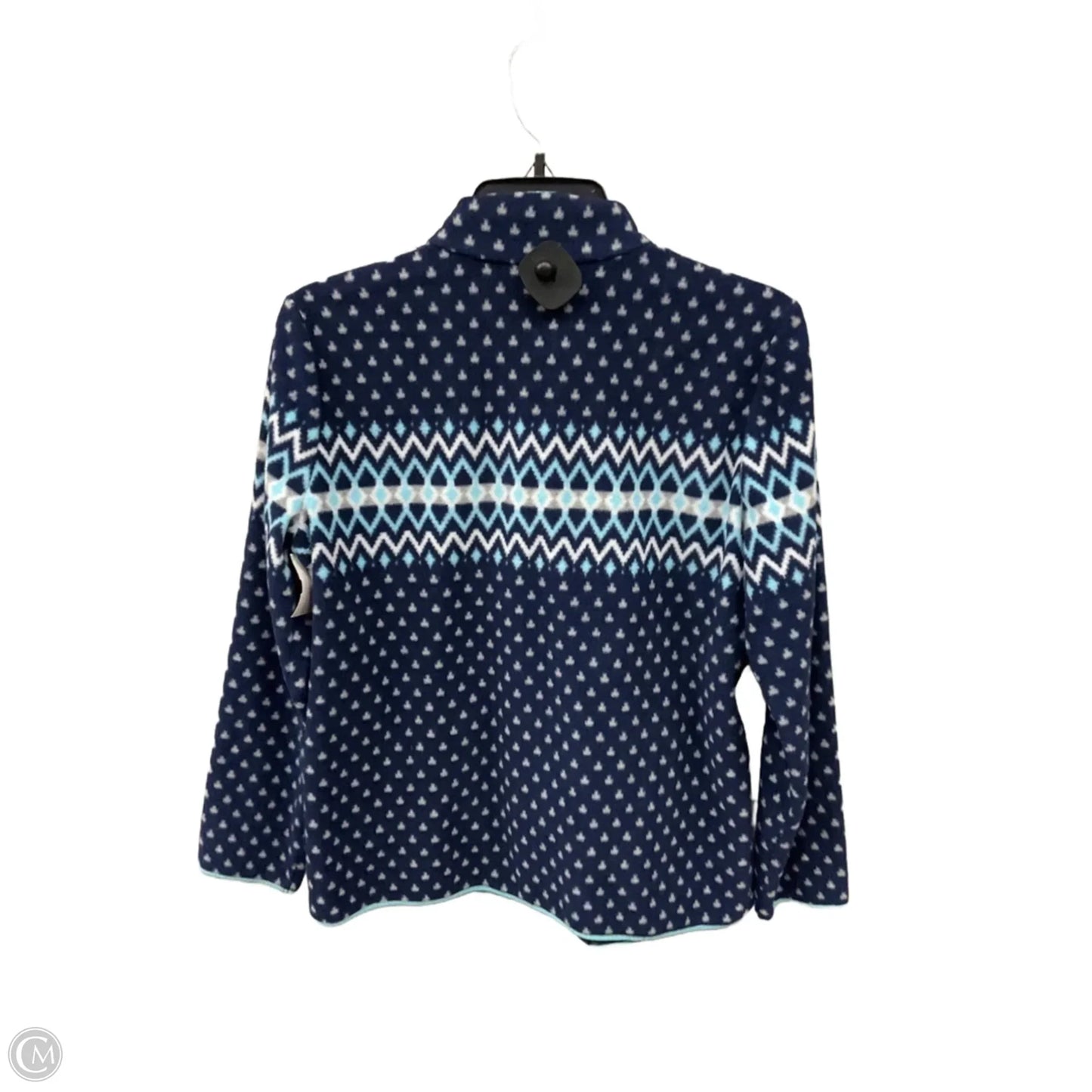 Jacket Fleece By Talbots In Blue, Size: M