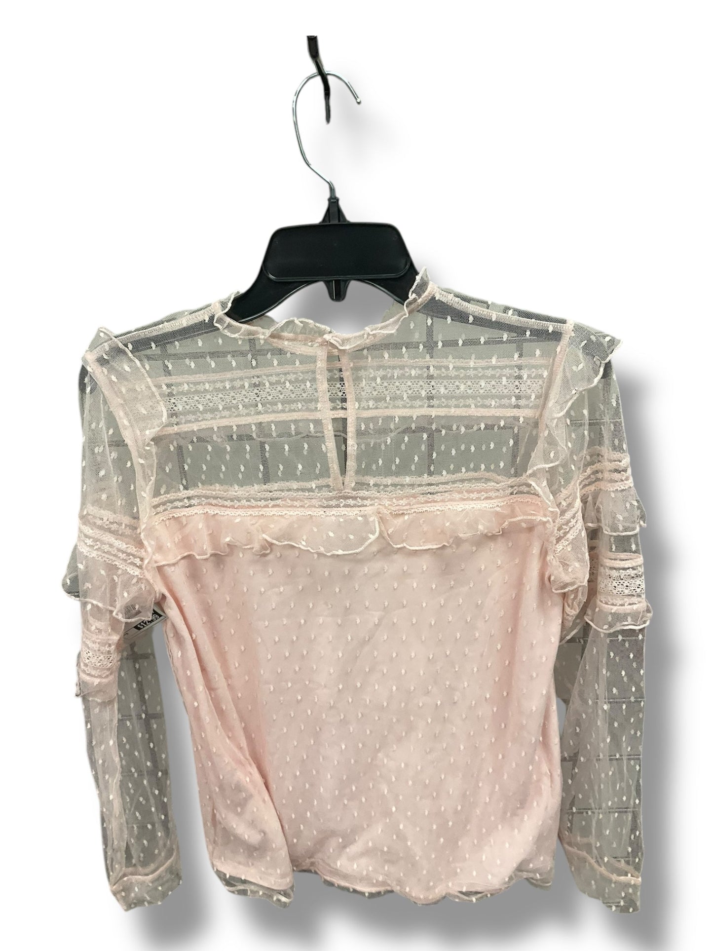 Top Long Sleeve By Express In Pink, Size: M