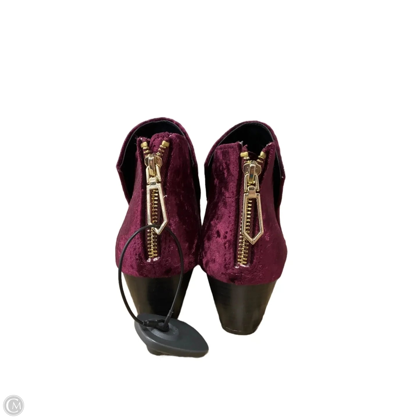 Boots Ankle Heels By Qupid In Maroon, Size: 7