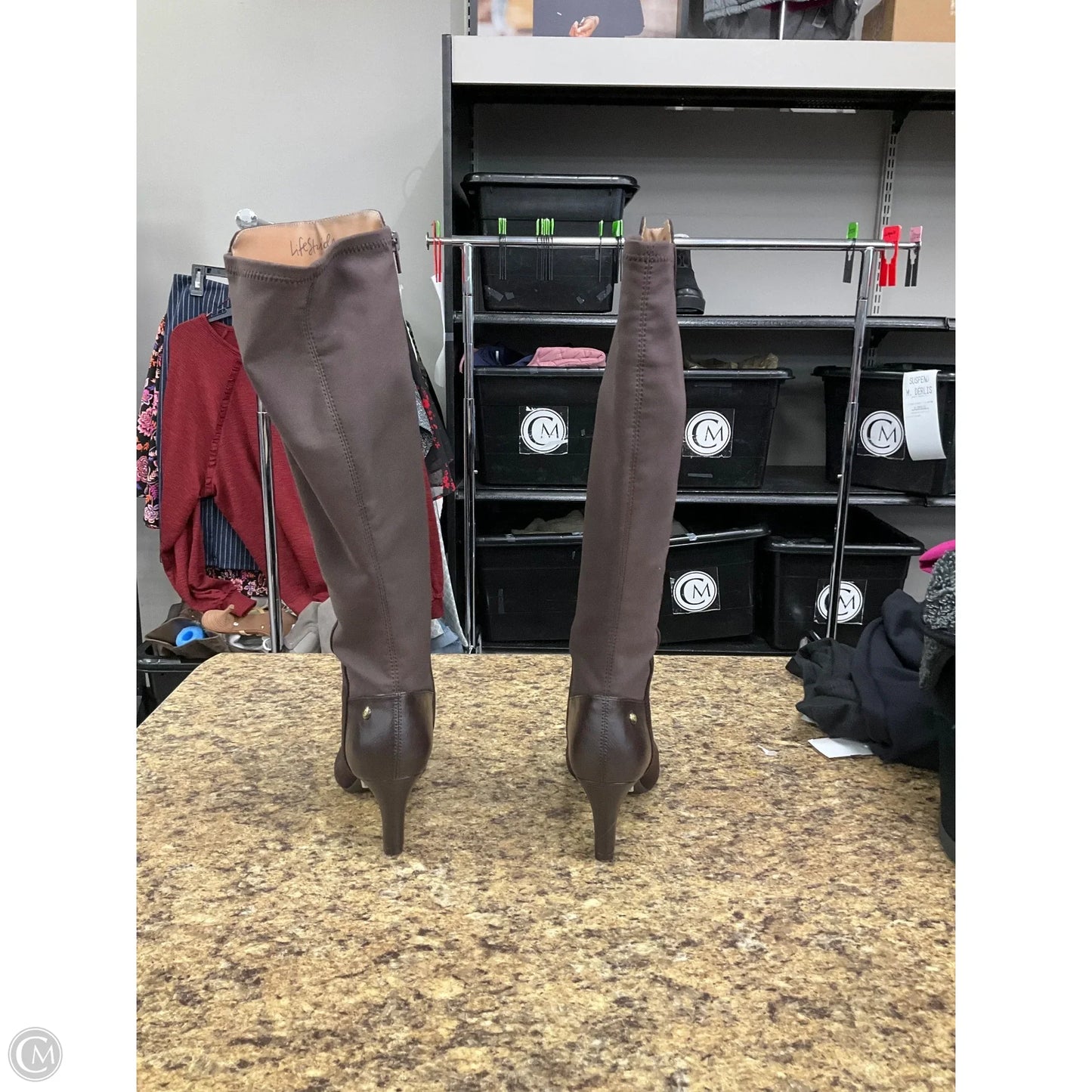 Boots Knee Heels By Life Stride In Brown, Size: 6