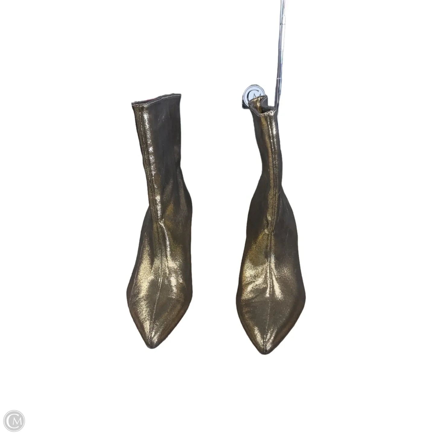 Boots Ankle Heels By Zara In Gold, Size: 8