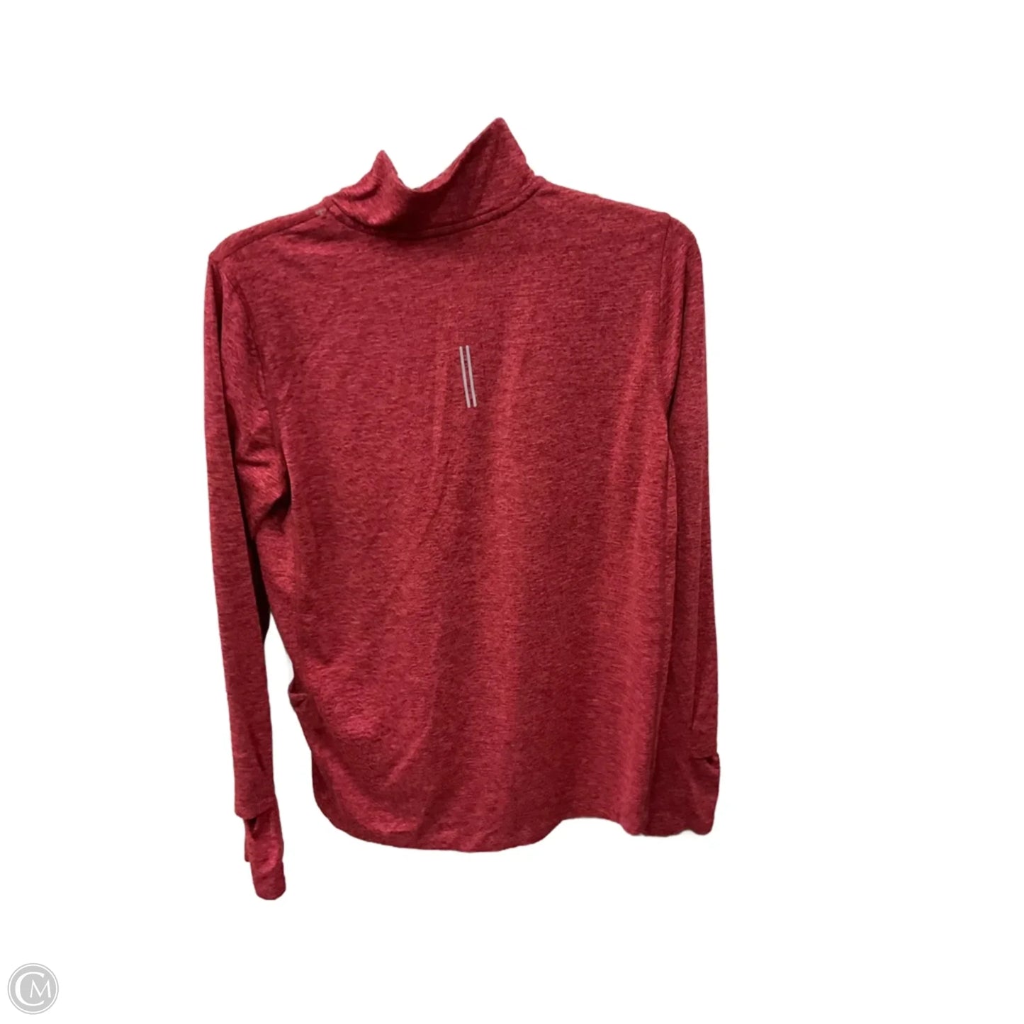 Athletic Top Long Sleeve Collar By Nike Apparel In Red, Size: M