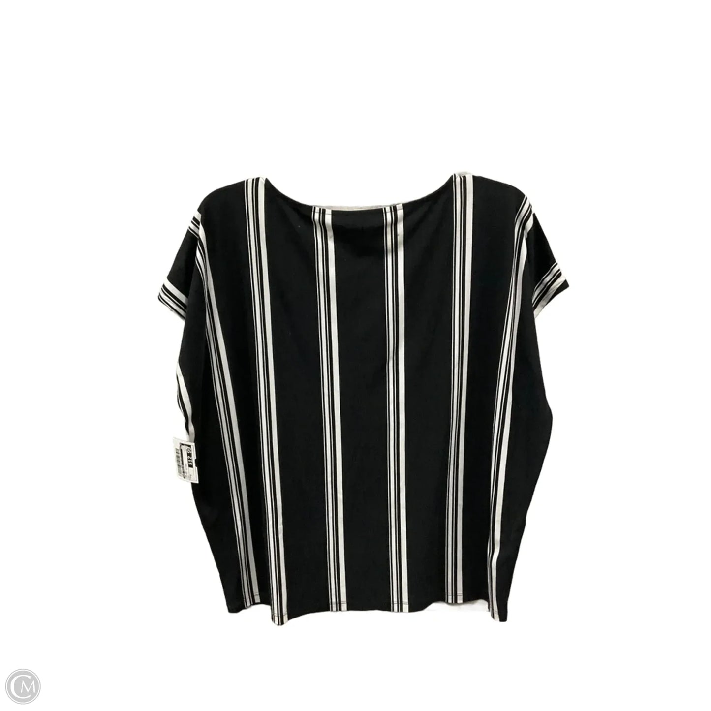 Top Short Sleeve By Ann Taylor In Striped Pattern, Size: M